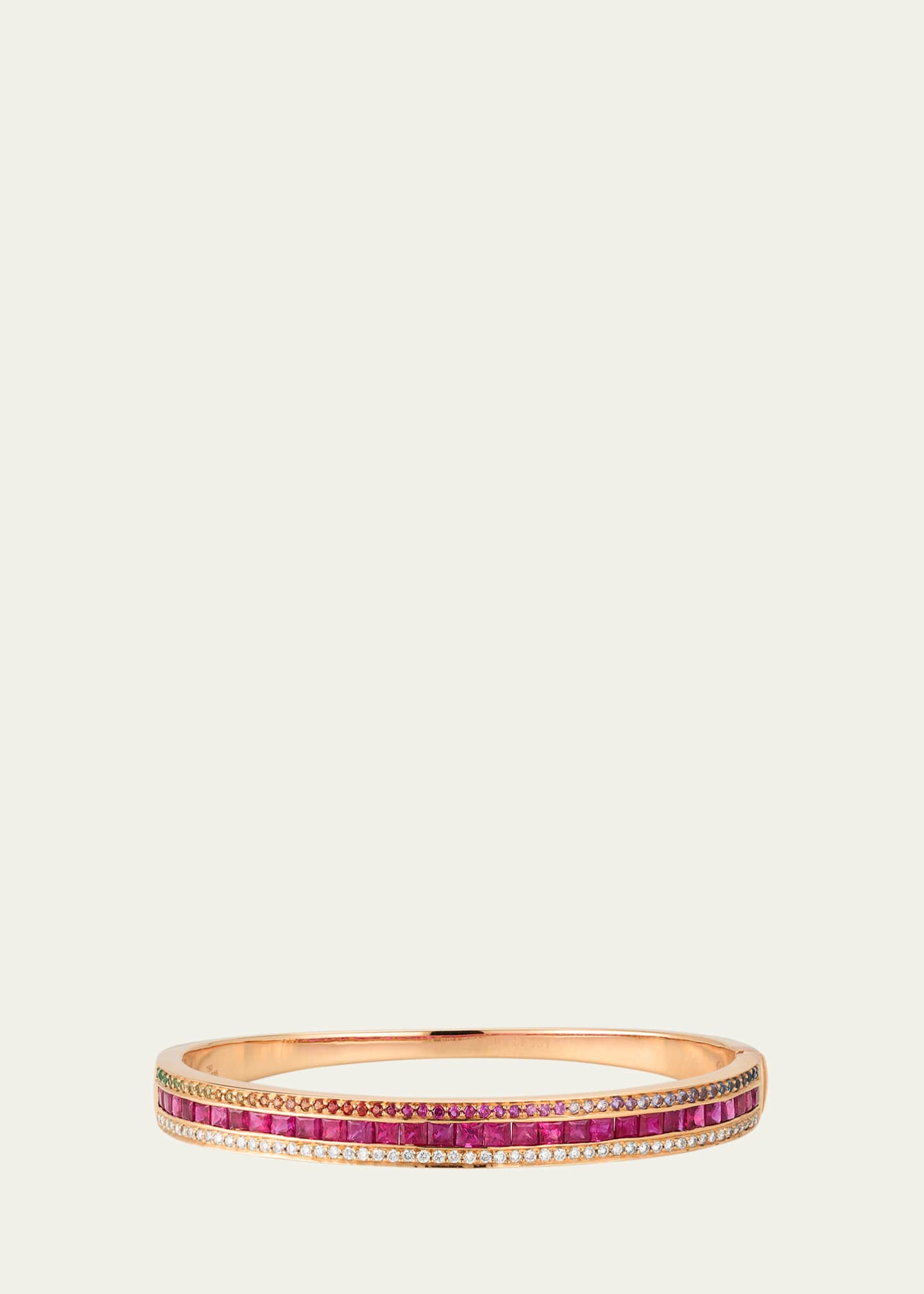 Alice Van Cal The Union Radiant Ruby Bracelet in 18K Rose Gold with Sapphires Image 1 of 4