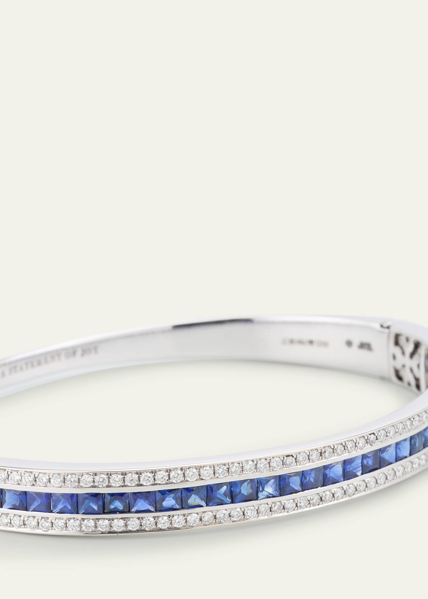 Alice Van Cal The Union Diamond and Blue Sapphire Bangle Bracelet Image 3 of 4