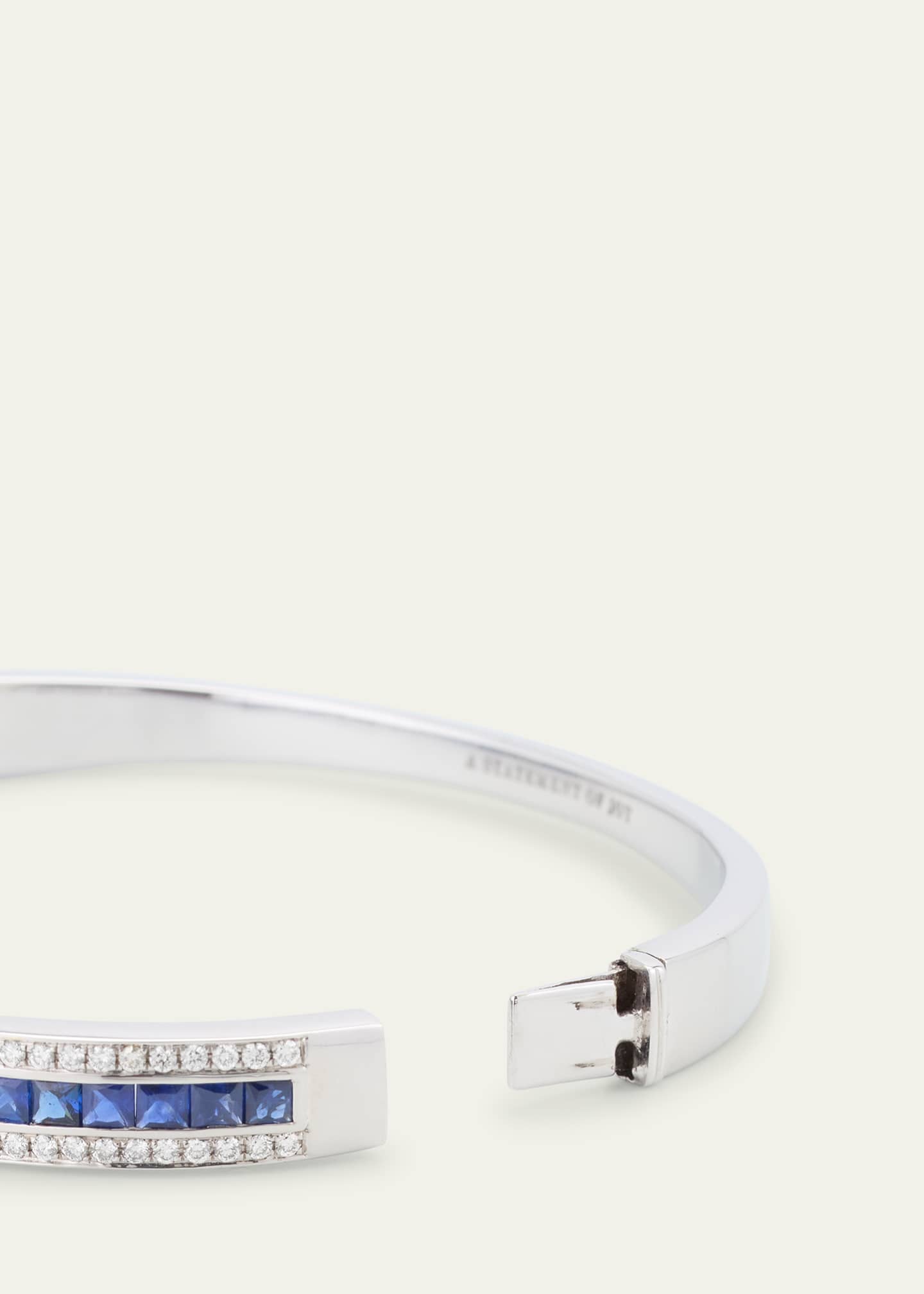 Alice Van Cal The Union Diamond and Blue Sapphire Bangle Bracelet Image 4 of 4