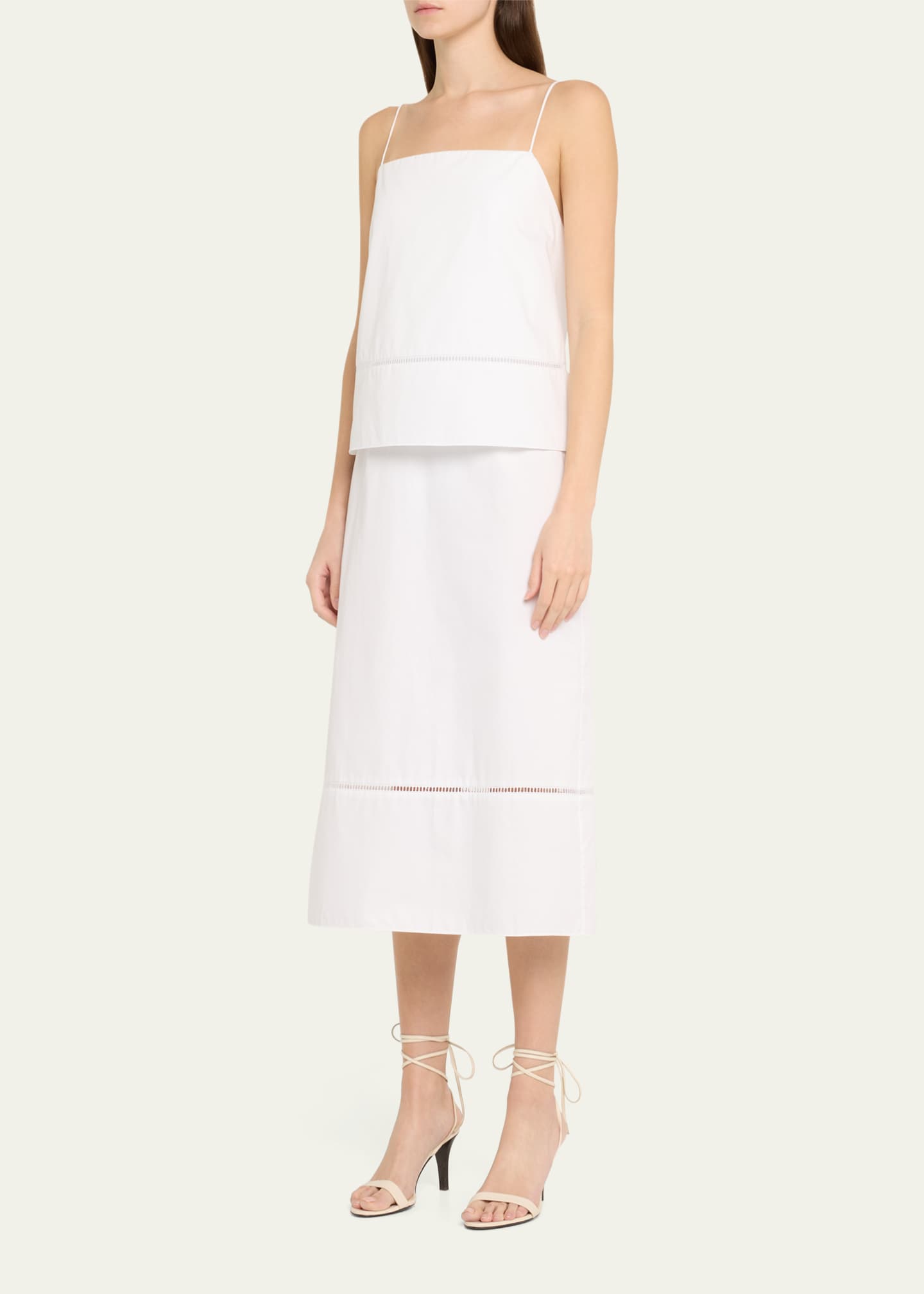 Adam Lippes Tenney Layered Poplin Midi Dress Image 4 of 5