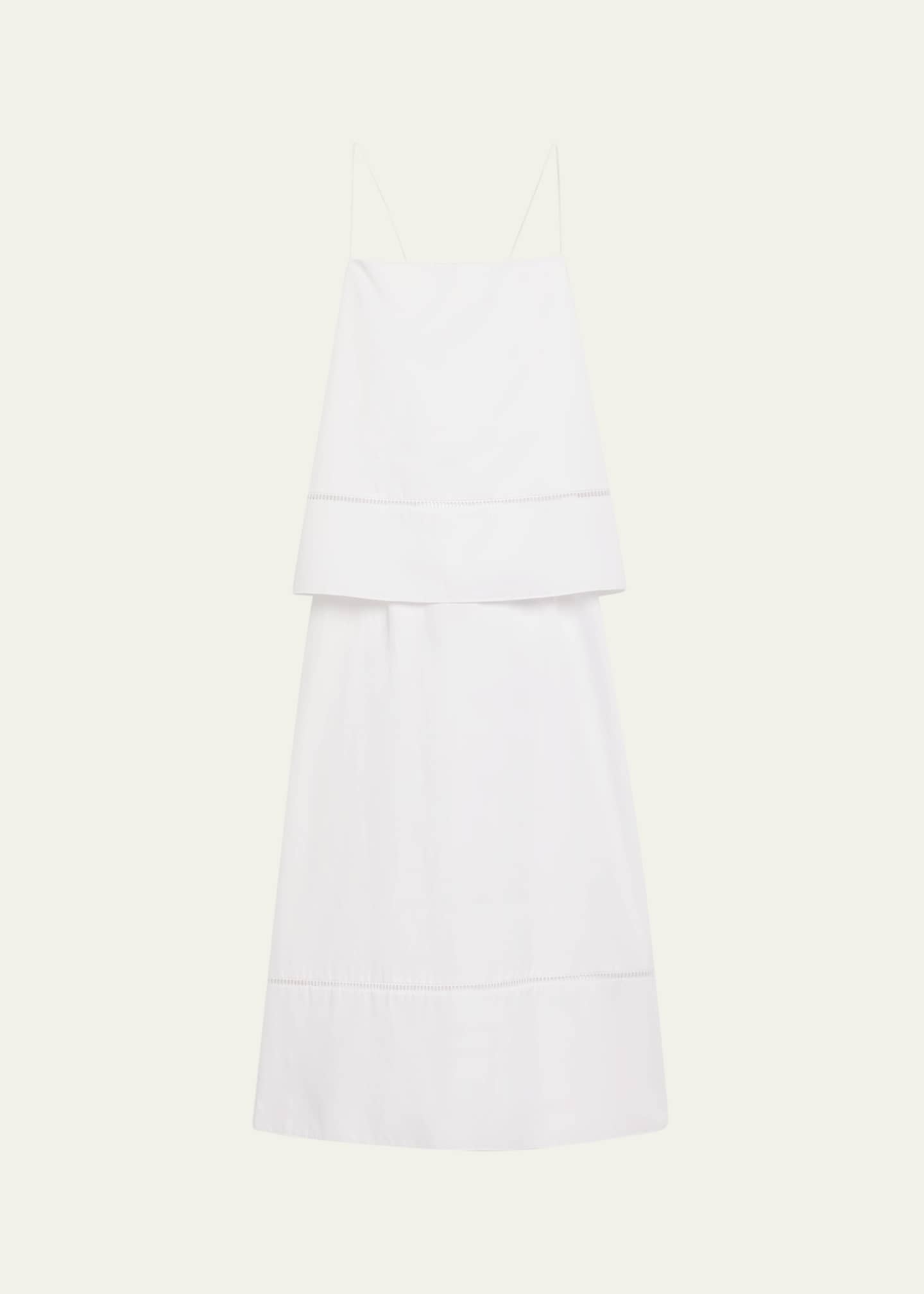Adam Lippes Tenney Layered Poplin Midi Dress Image 1 of 5