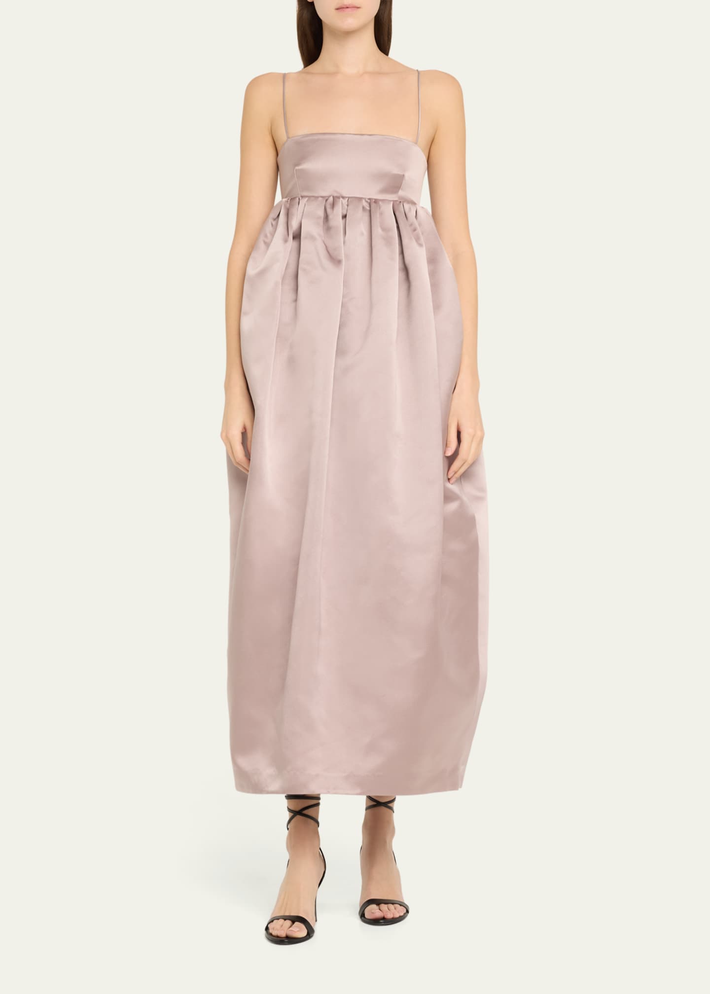 Adam Lippes Liet Open-Back Duchess Satin Dress Image 2 of 5