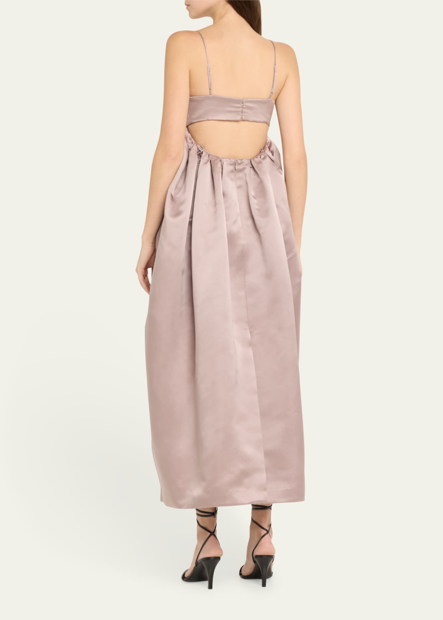 Adam Lippes Liet Open-Back Duchess Satin Dress Image 3 of 5