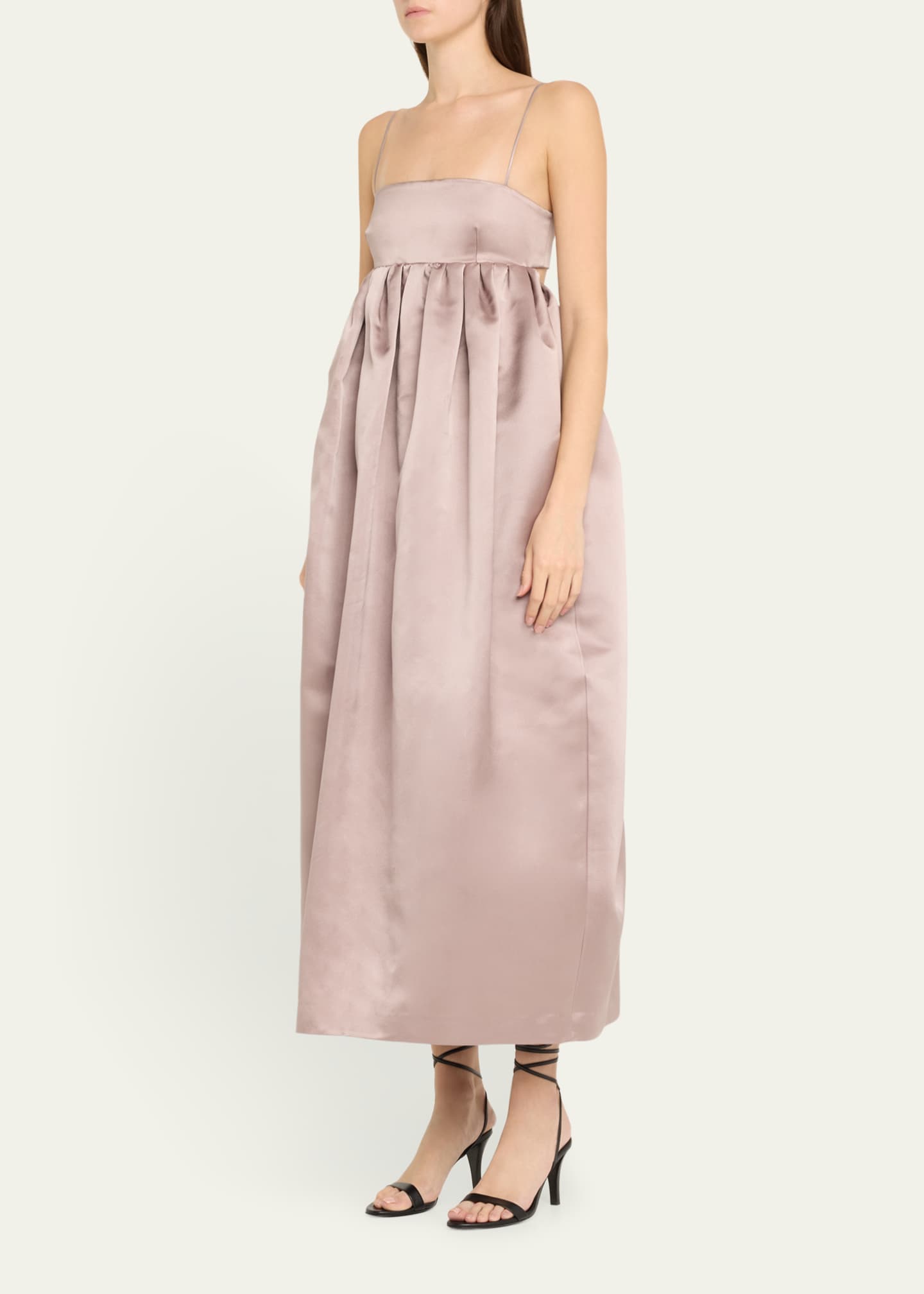 Adam Lippes Liet Open-Back Duchess Satin Dress Image 4 of 5