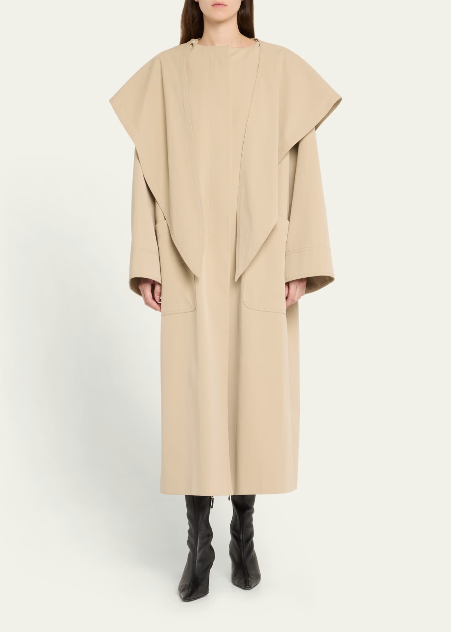 Adam Lippes Gesse Oversized Cotton Twill Coat Image 2 of 5