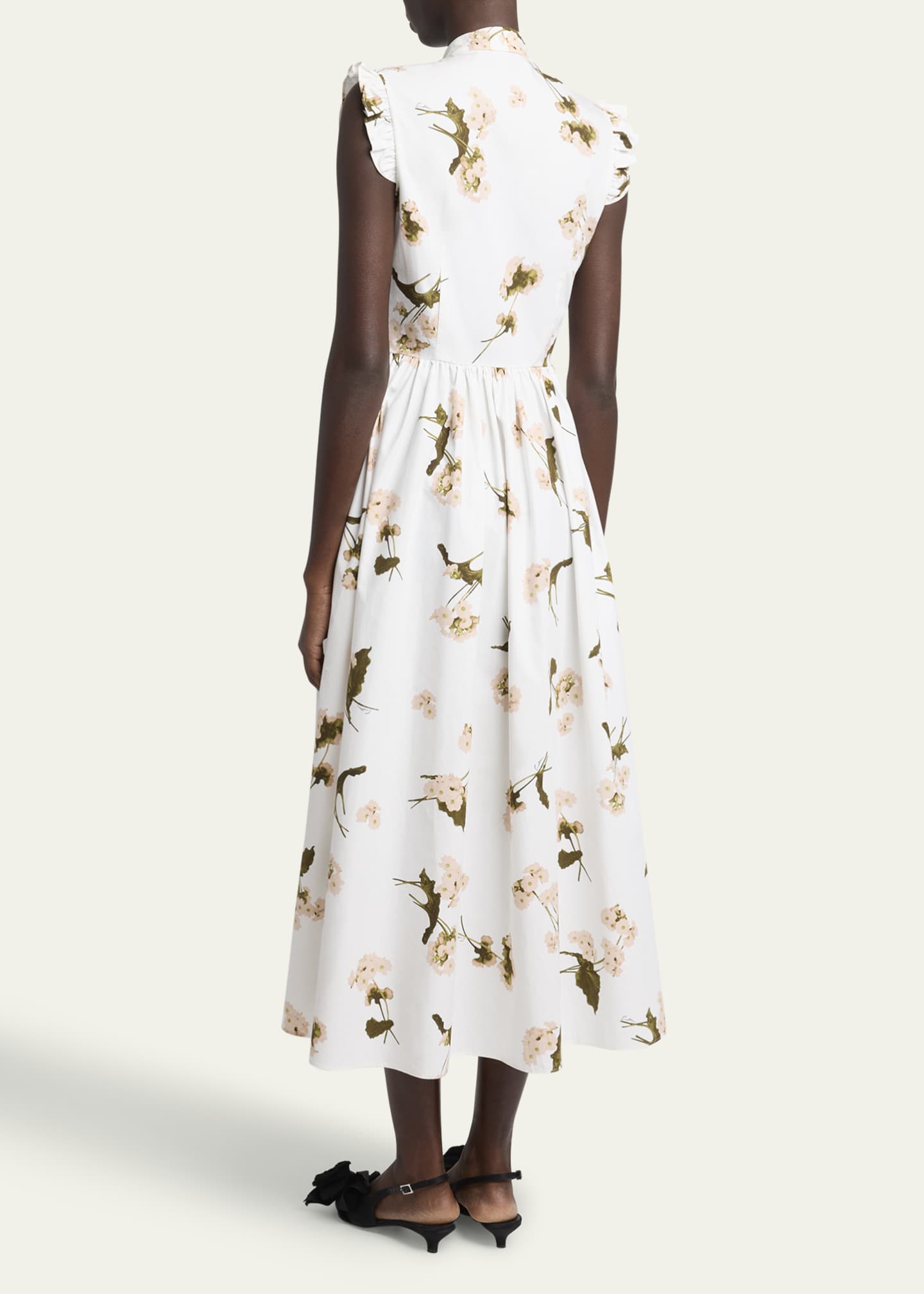 Floral Fit-Flared Midi Dress