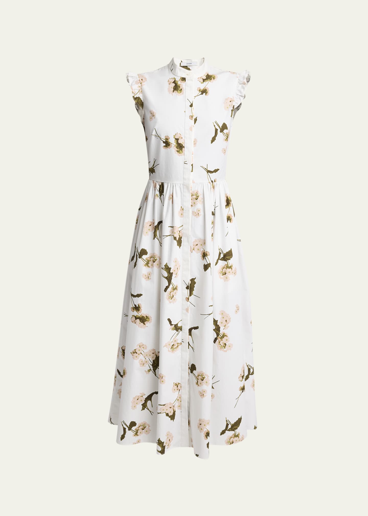 Erdem Floral Fit-Flared Midi Dress Image 1 of 5