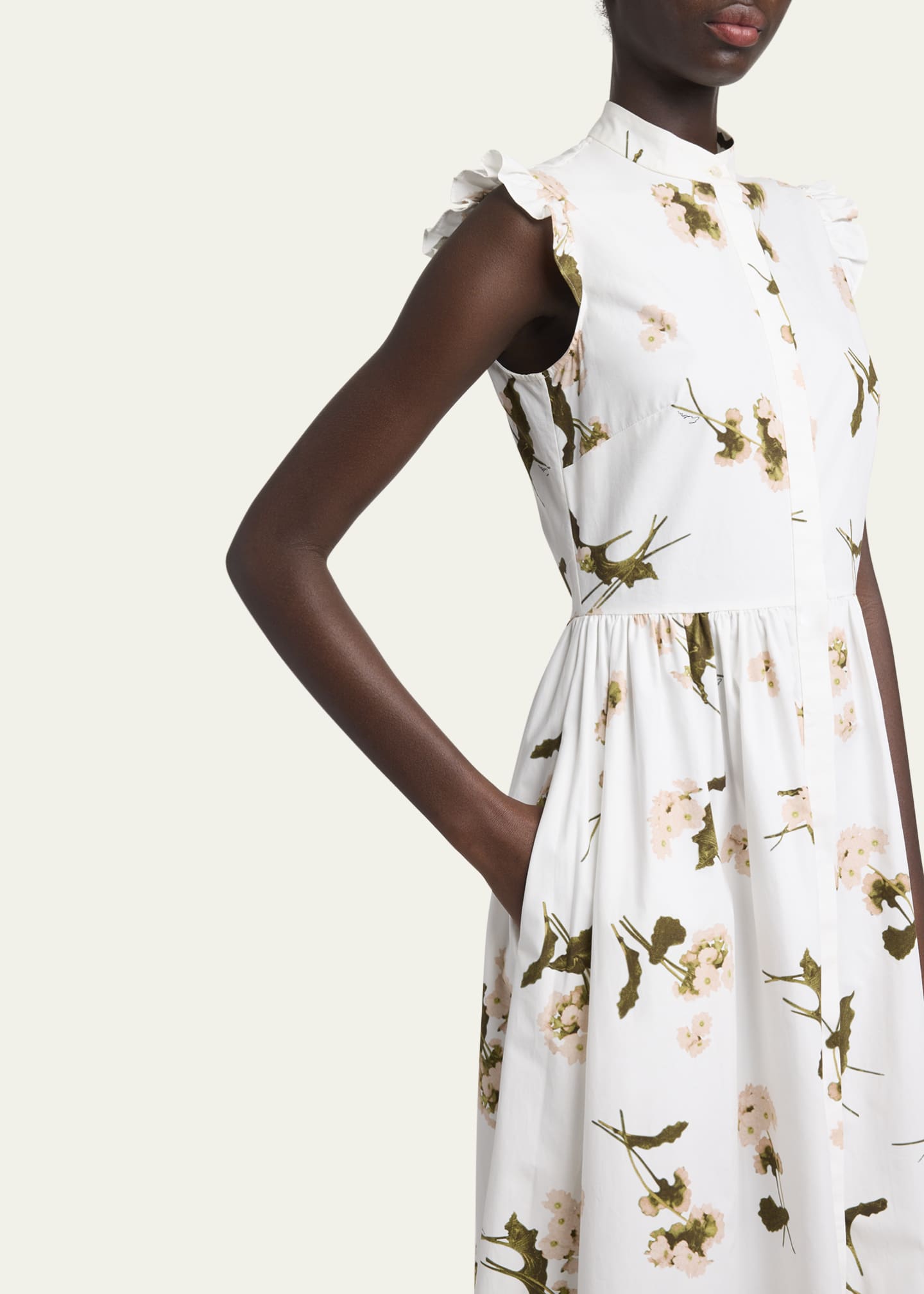 Floral Fit-Flared Midi Dress