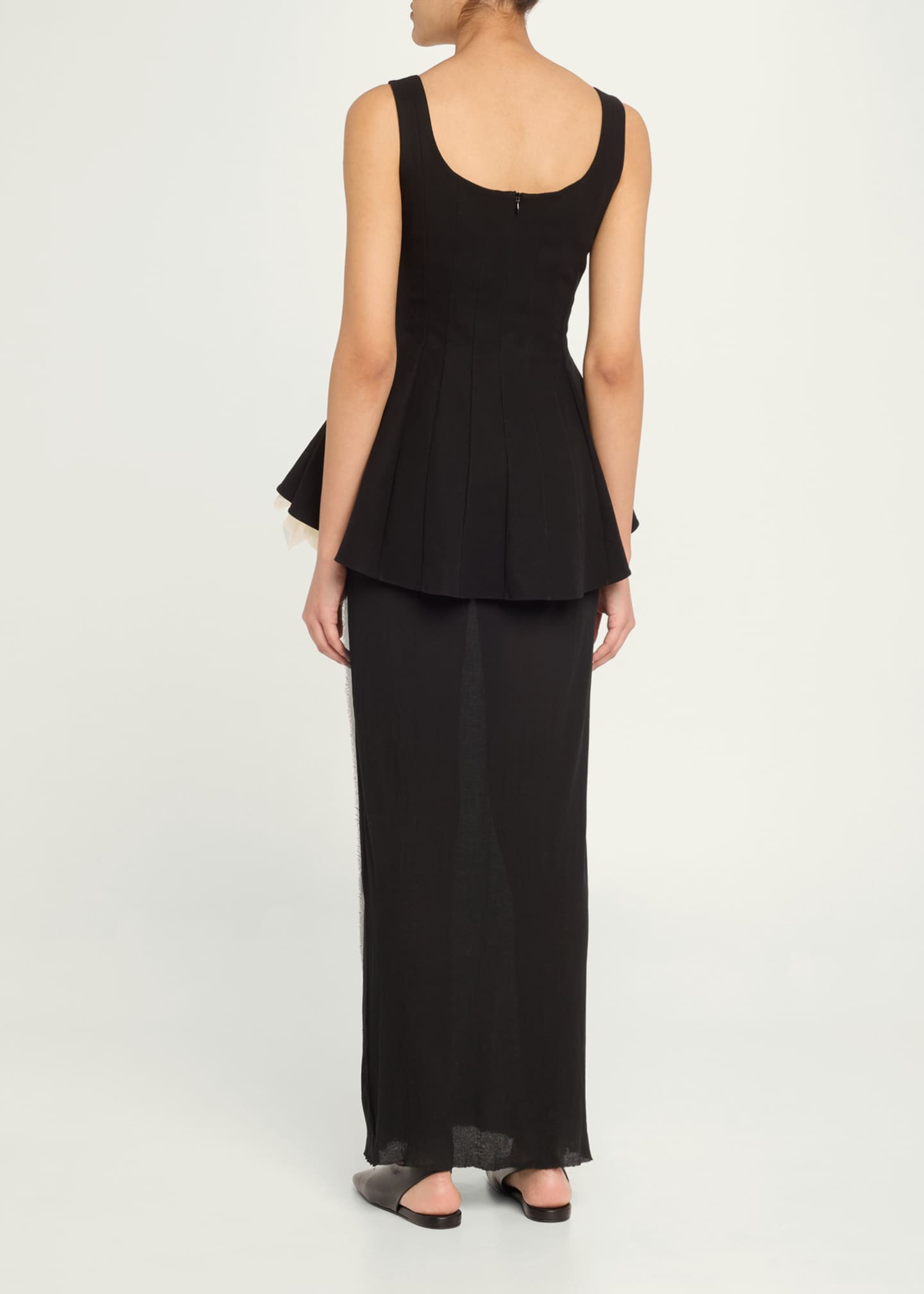 ASHLYN Leon Flower Peplum Long Dress Image 3 of 5