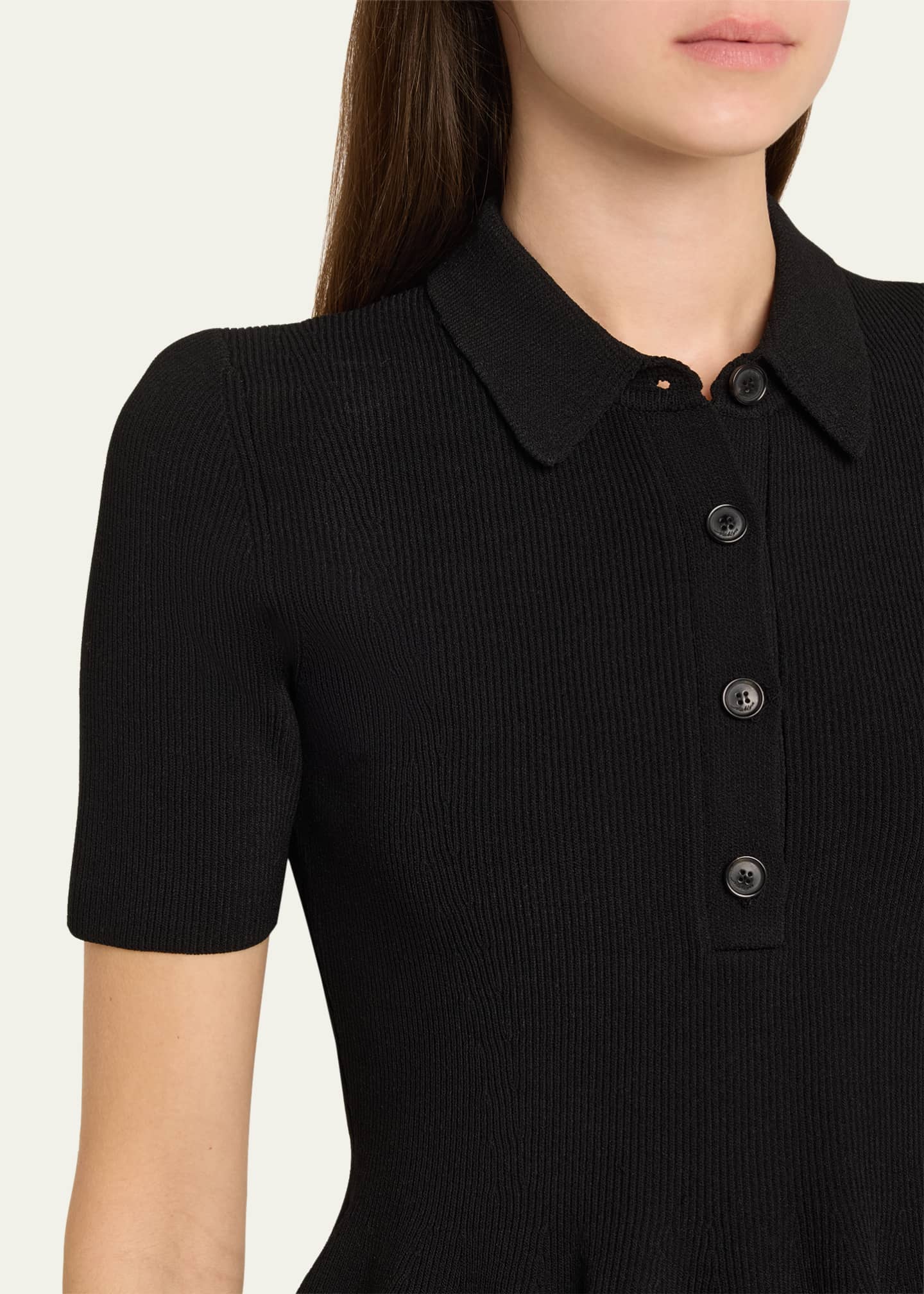 ASHLYN Milo Polo Peplum Half-Sleeve Top Image 5 of 5