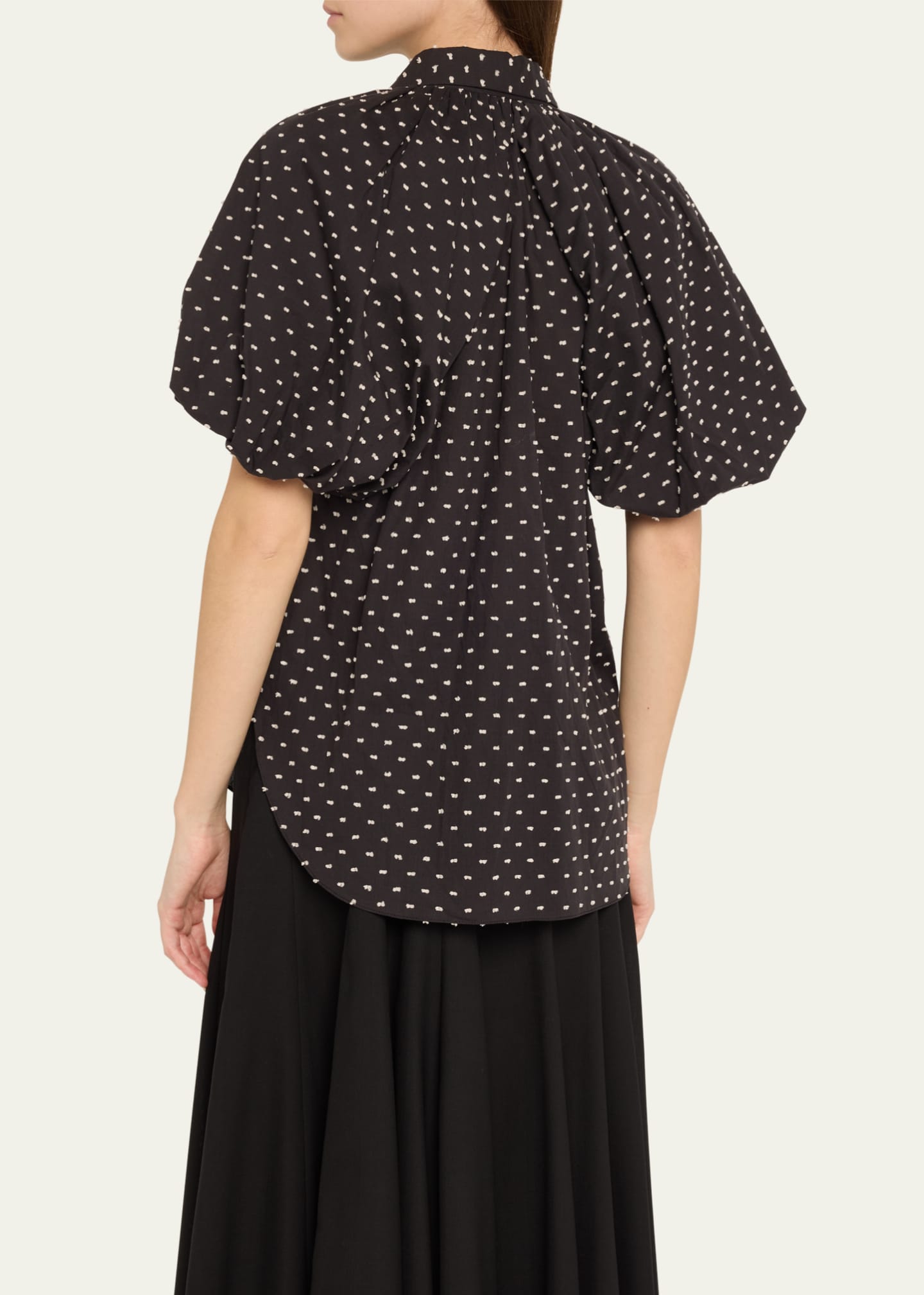 Charlier Printed Balloon-Sleeve Blouse