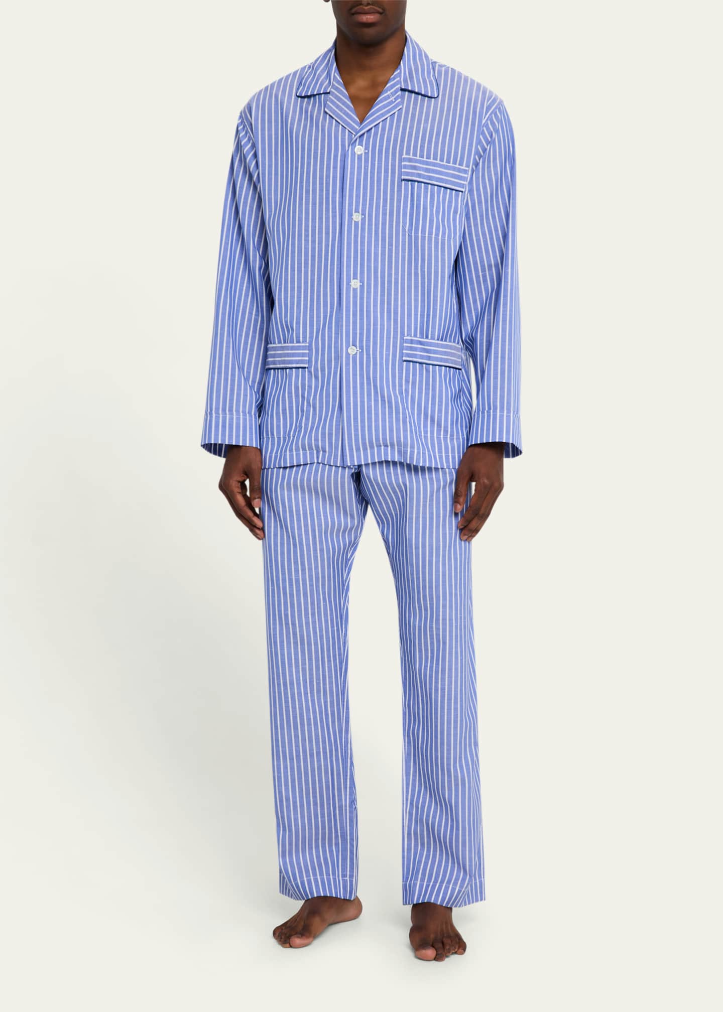 Emanuele Maffeis Men's Mussaka Wrinkle-Free Long Pajama Set Image 2 of 5