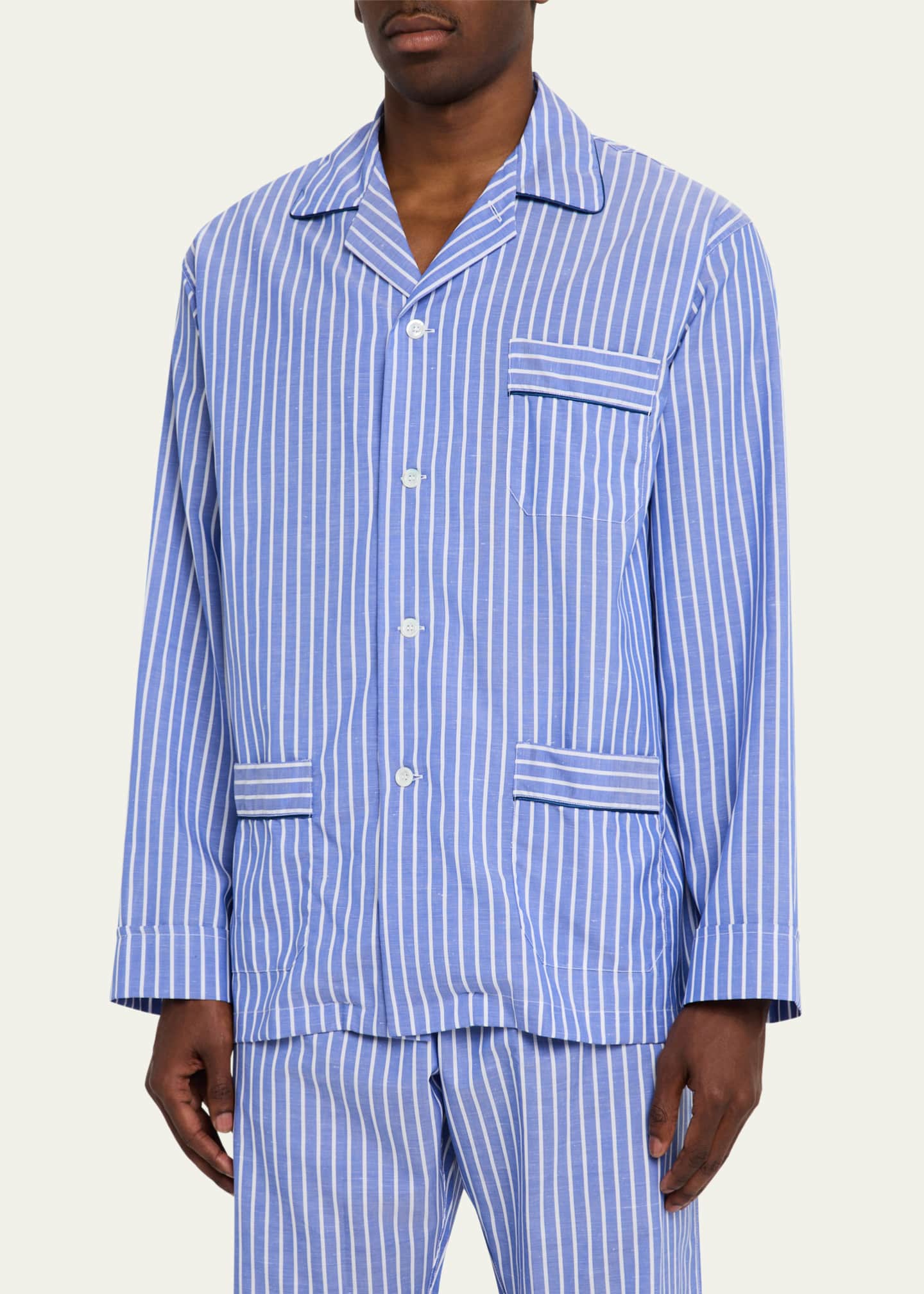 Emanuele Maffeis Men's Mussaka Wrinkle-Free Long Pajama Set Image 4 of 5