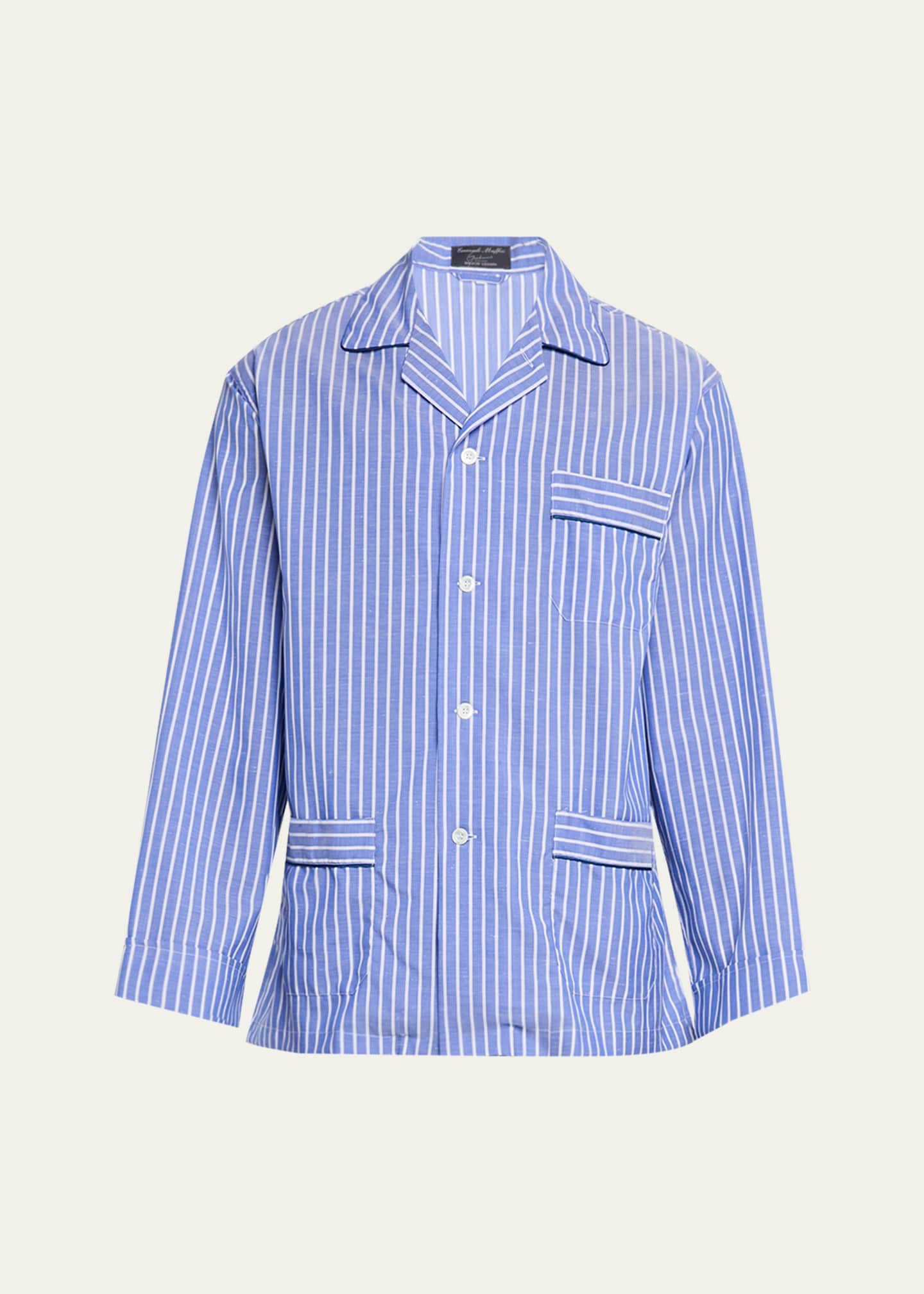 Emanuele Maffeis Men's Mussaka Wrinkle-Free Long Pajama Set Image 1 of 5
