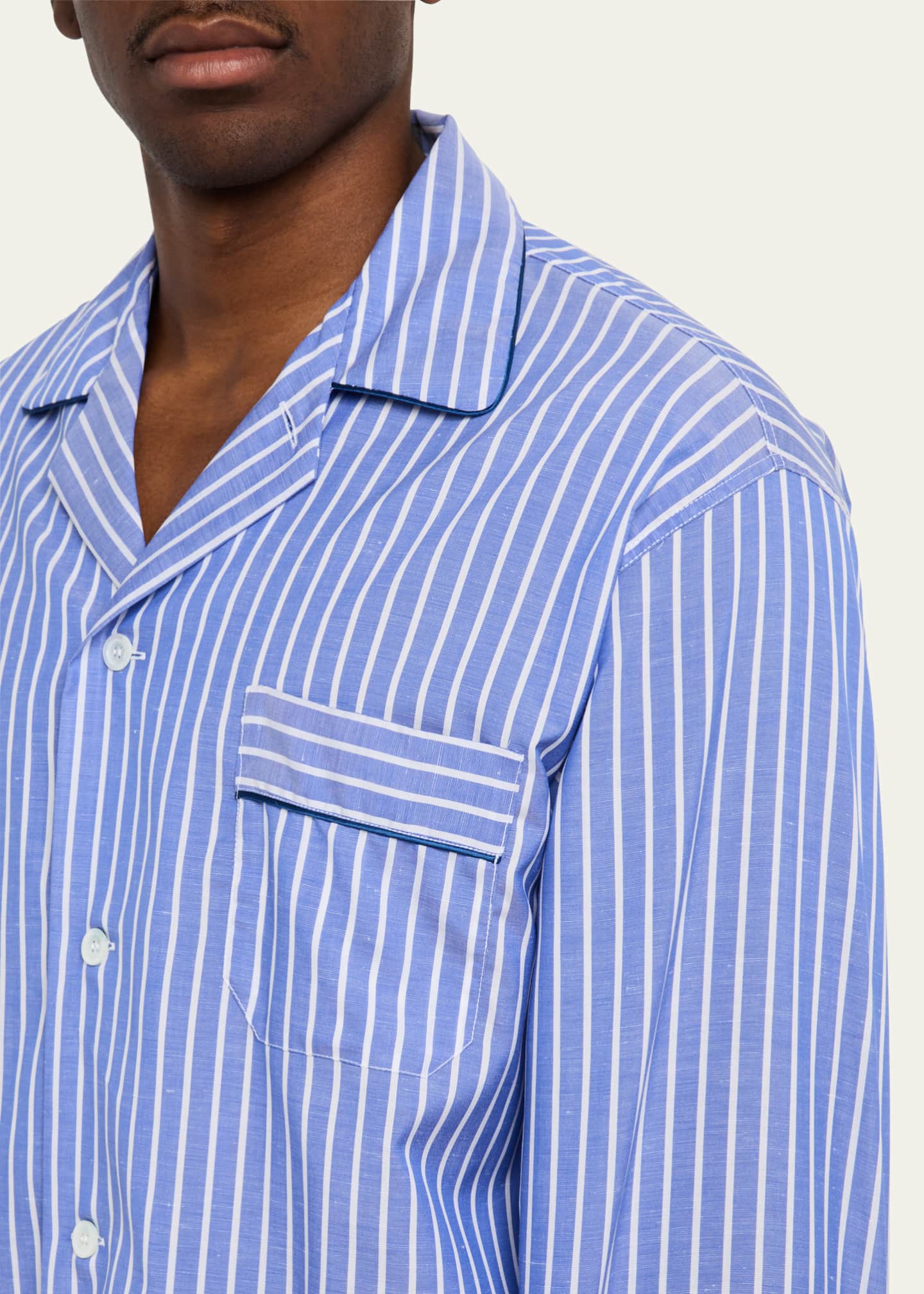 Emanuele Maffeis Men's Mussaka Wrinkle-Free Long Pajama Set Image 5 of 5