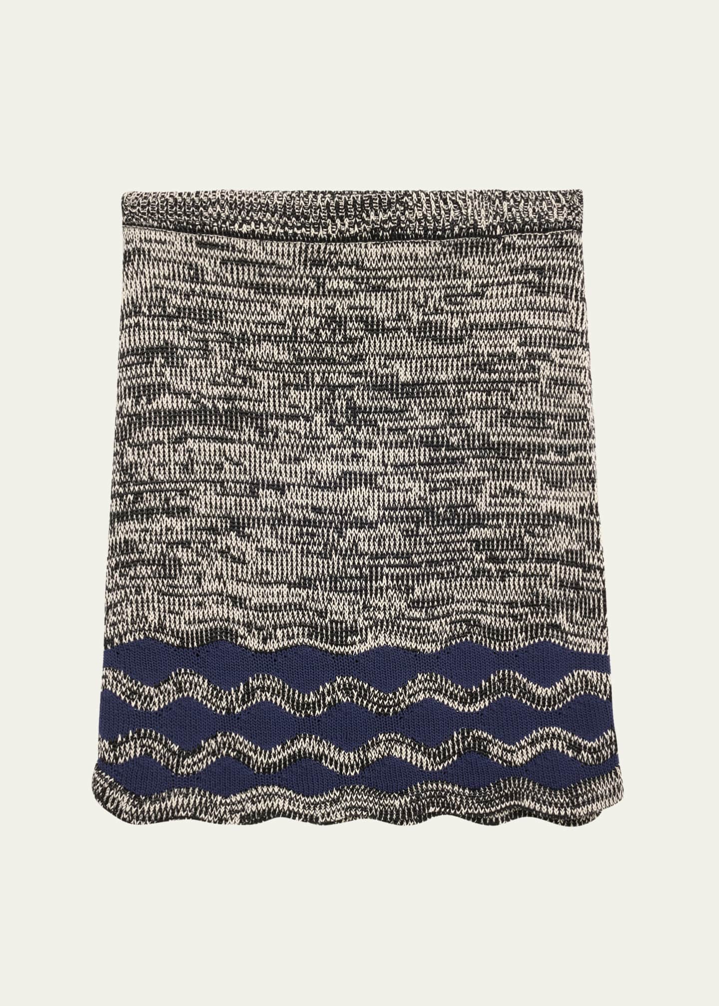 Wales Bonner Shade Knit Scallop Mini Skirt Image 1 of 5