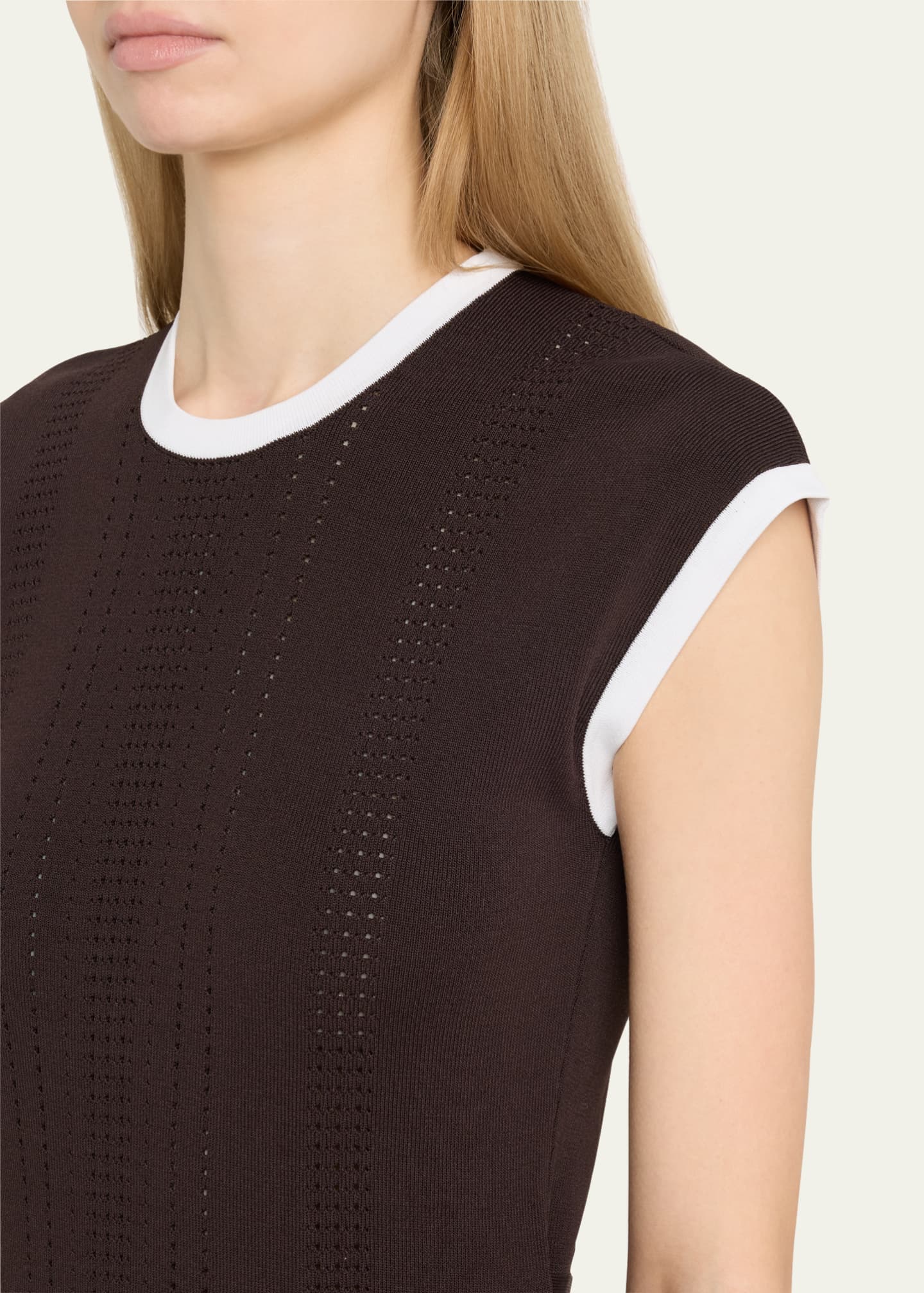 Wales Bonner Rhyme Belted Pointelle Knit Midi Dress Image 5 of 5