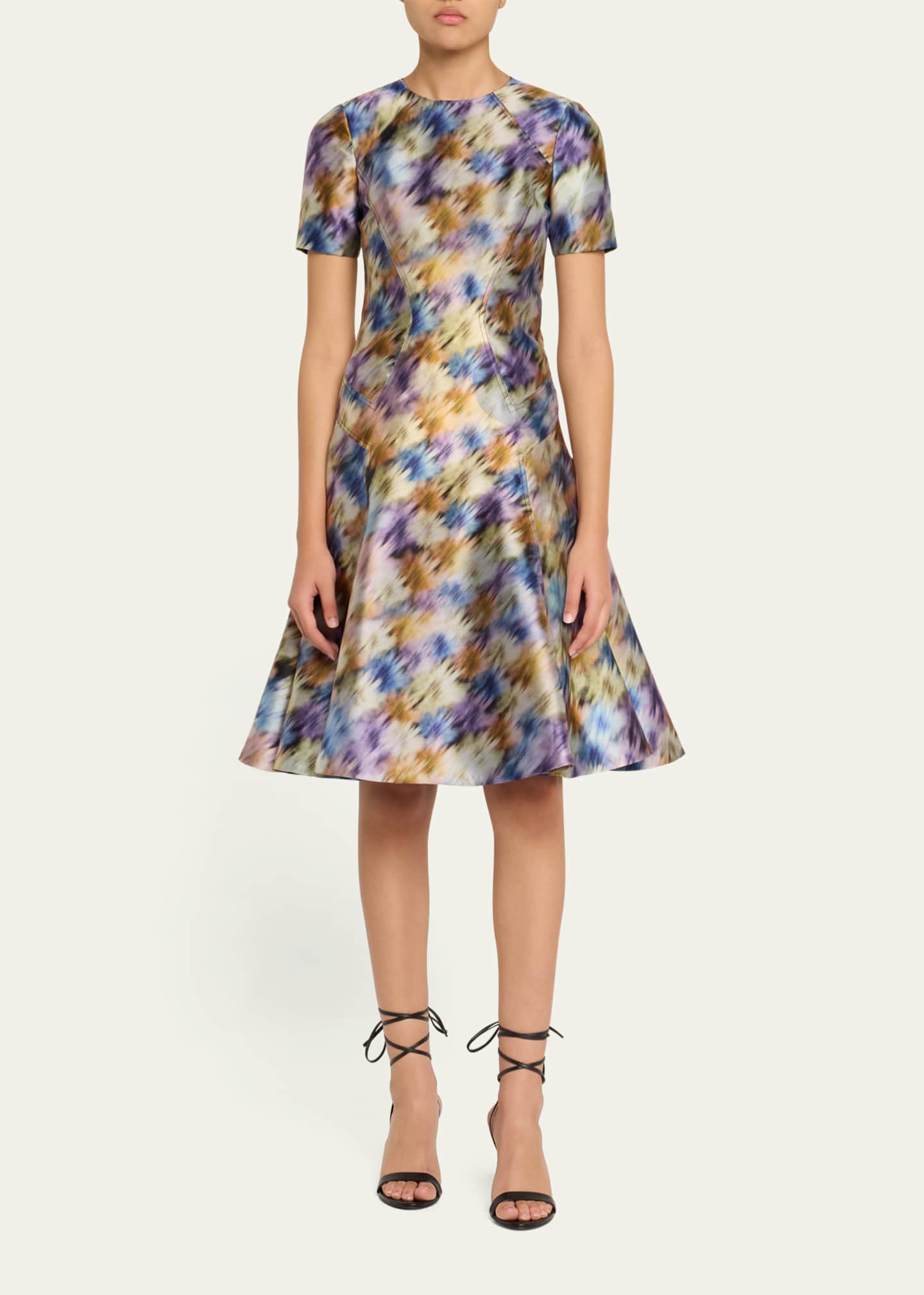 Prabal Gurung Abstract Fit-Flare Dress Image 2 of 5