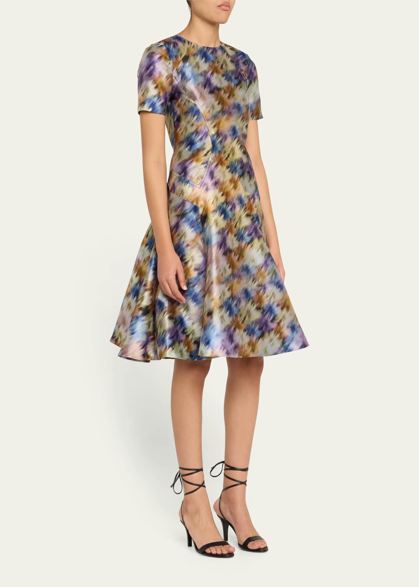 Prabal Gurung Abstract Fit-Flare Dress Image 4 of 5