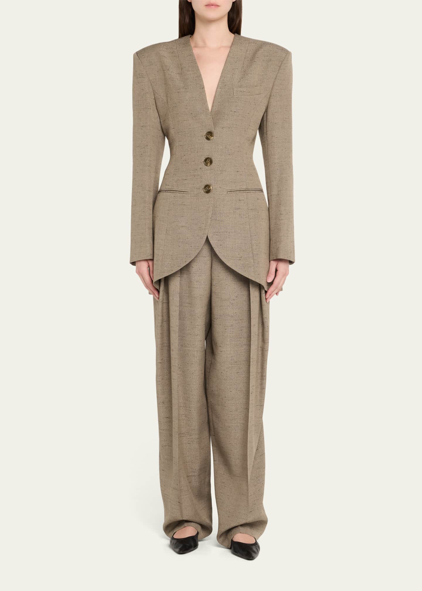 Prabal Gurung Sherwani Curved Hem Jacket Image 2 of 5