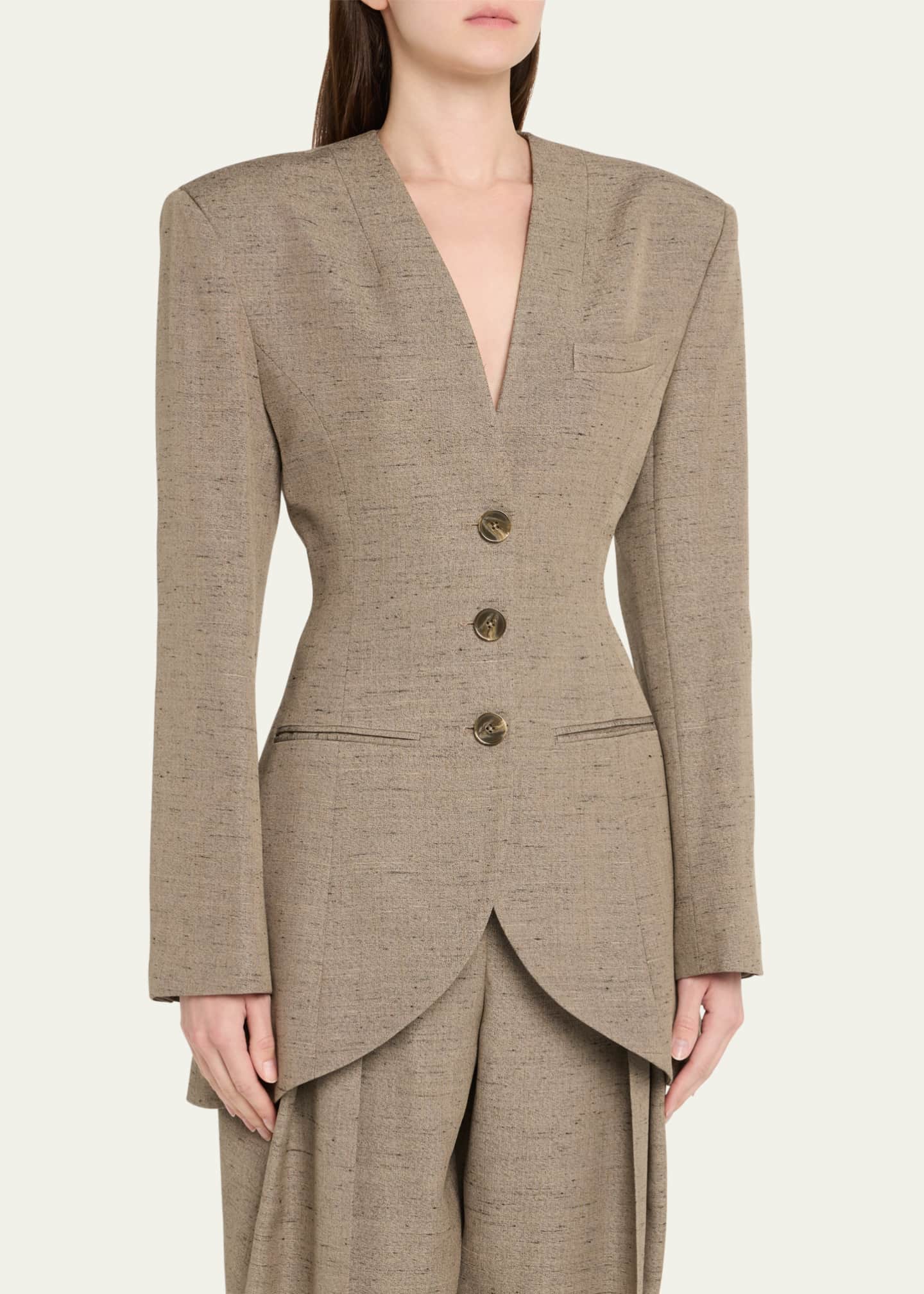 Prabal Gurung Sherwani Curved Hem Jacket Image 4 of 5