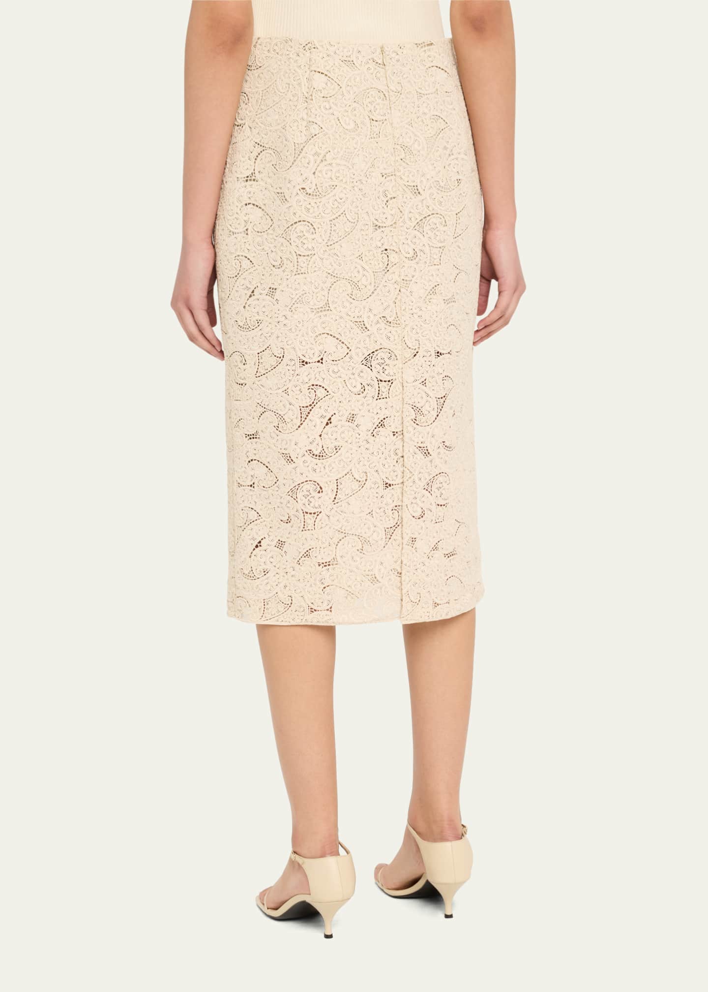 Prabal Gurung Lace Midi Pencil Skirt Image 3 of 5