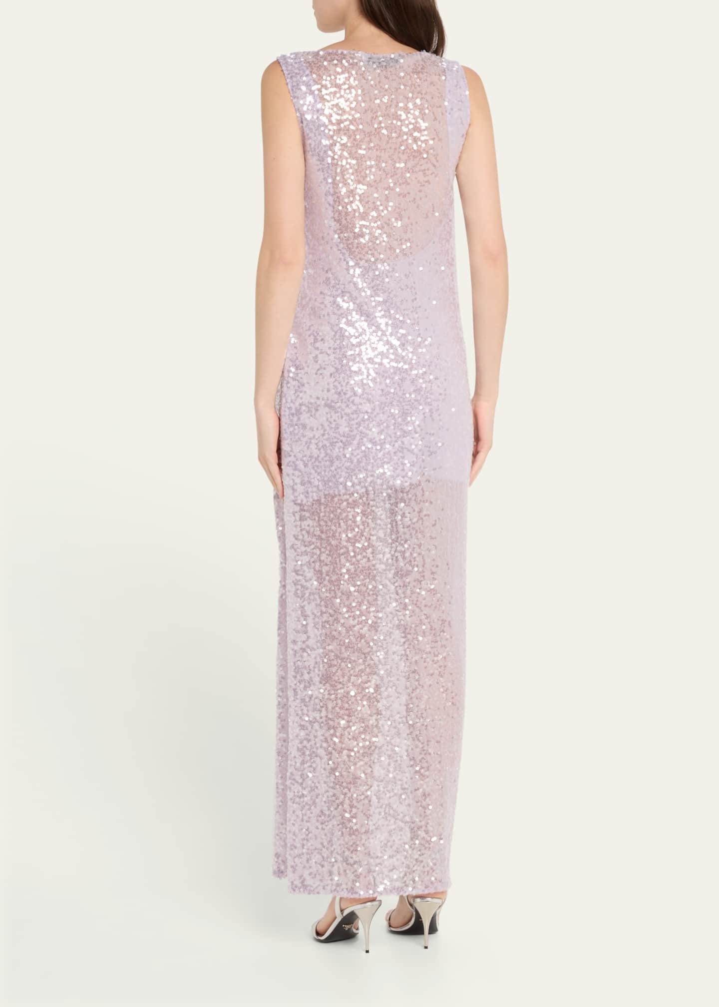 Prabal Gurung Sequined Side Riched Gown Image 3 of 5