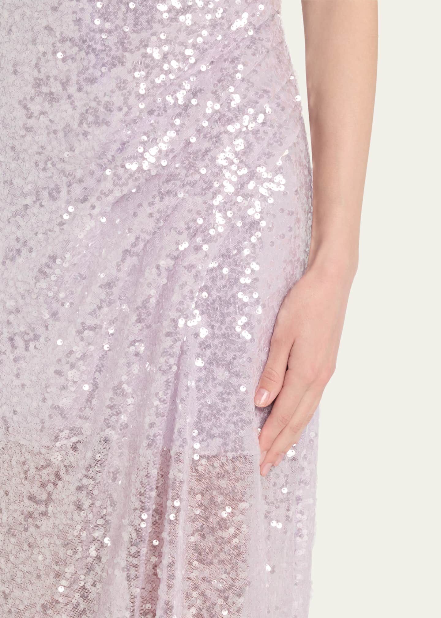 Prabal Gurung Sequined Side Riched Gown Image 5 of 5