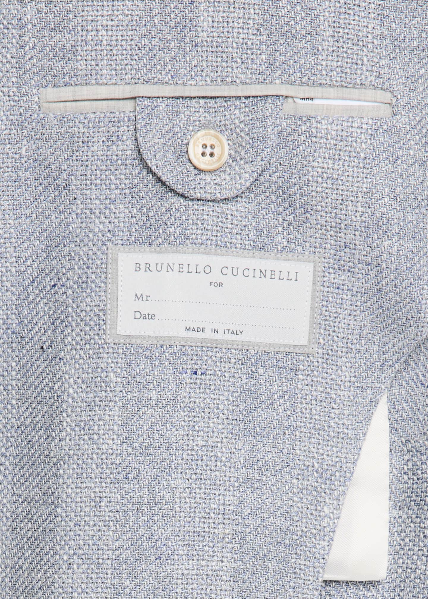 Brunello Cucinelli Men's Cavallo Textured Stripe Suit Image 7 of 8