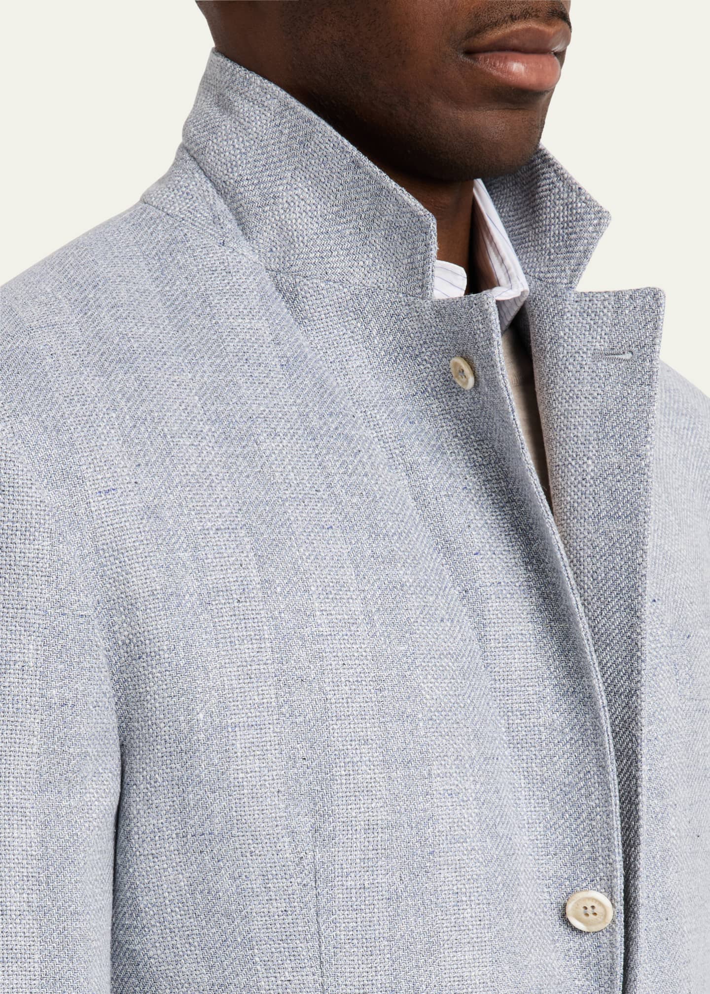 Brunello Cucinelli Men's Cavallo Textured Stripe Suit Image 8 of 8