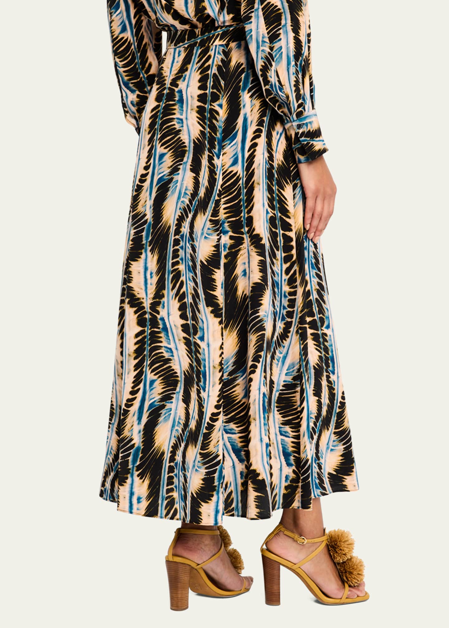 Ulla Johnson Rowan Button-Front Silk Skirt Image 3 of 5