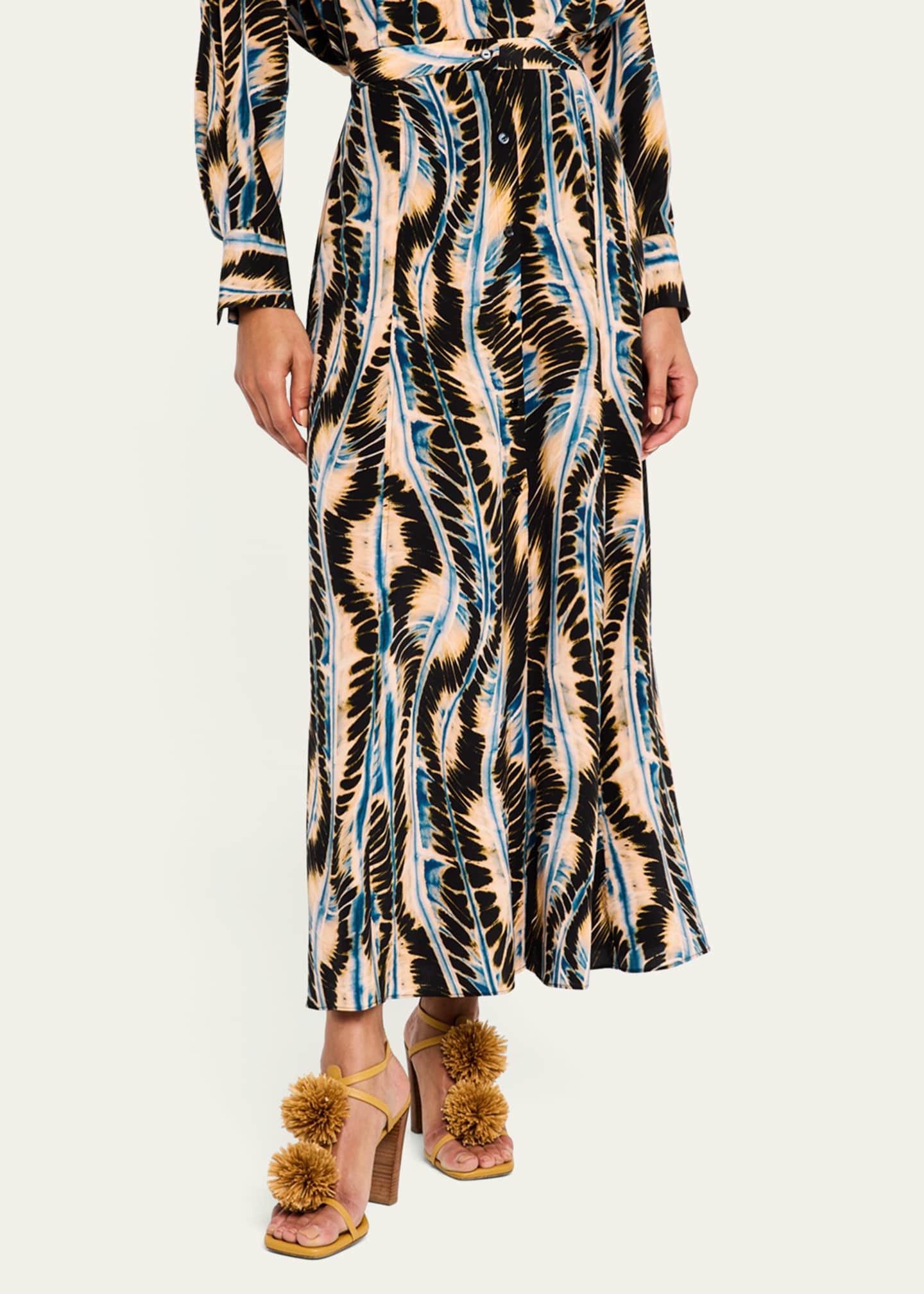 Ulla Johnson Rowan Button-Front Silk Skirt Image 4 of 5
