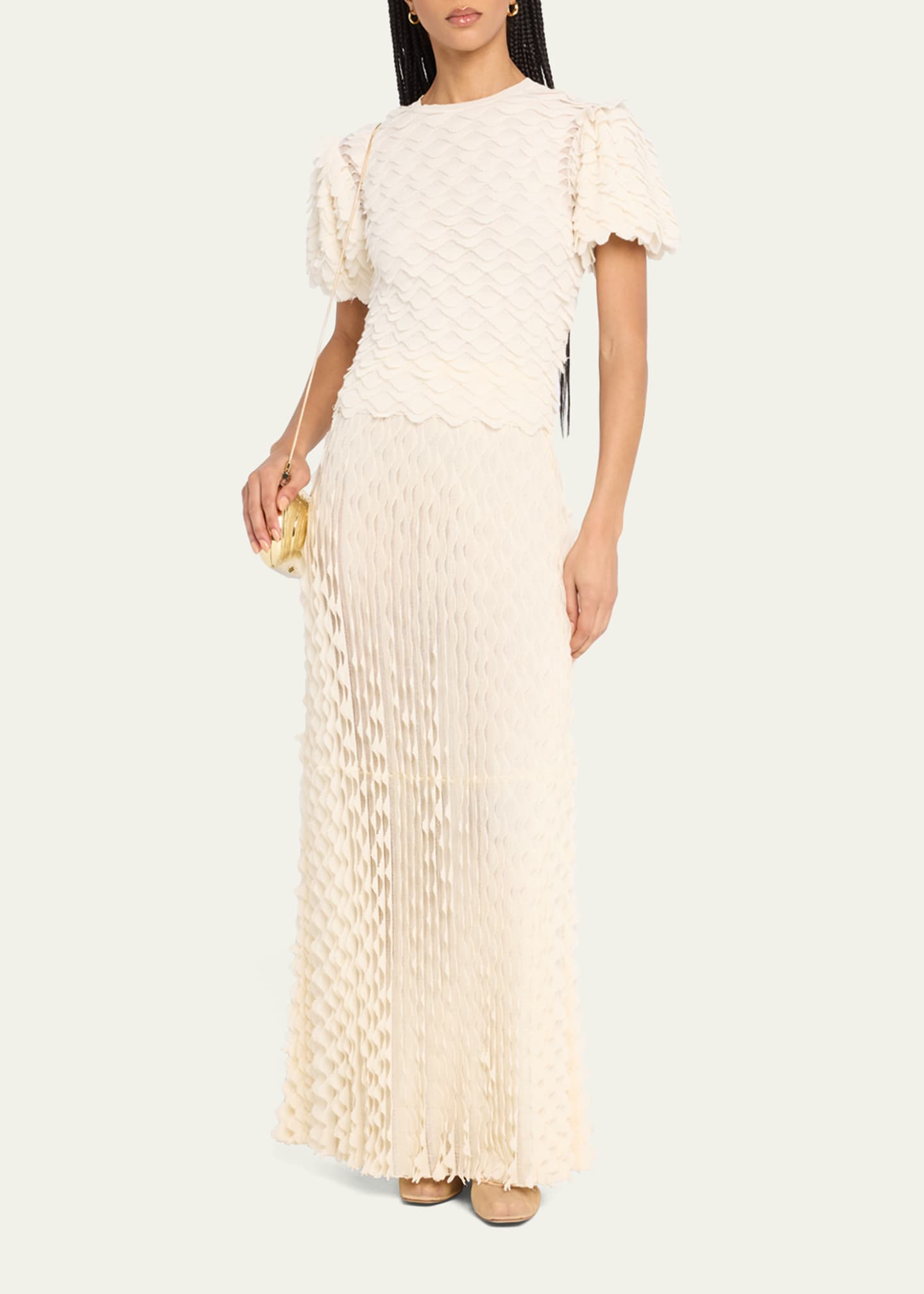 Ulla Johnson Willa Scalloped Ruffle Maxi Skirt Image 2 of 5