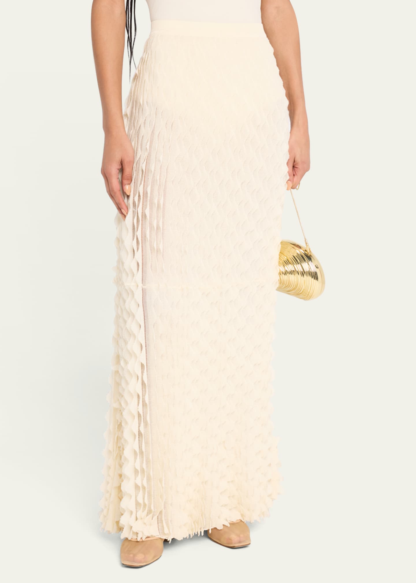 Ulla Johnson Willa Scalloped Ruffle Maxi Skirt Image 4 of 5