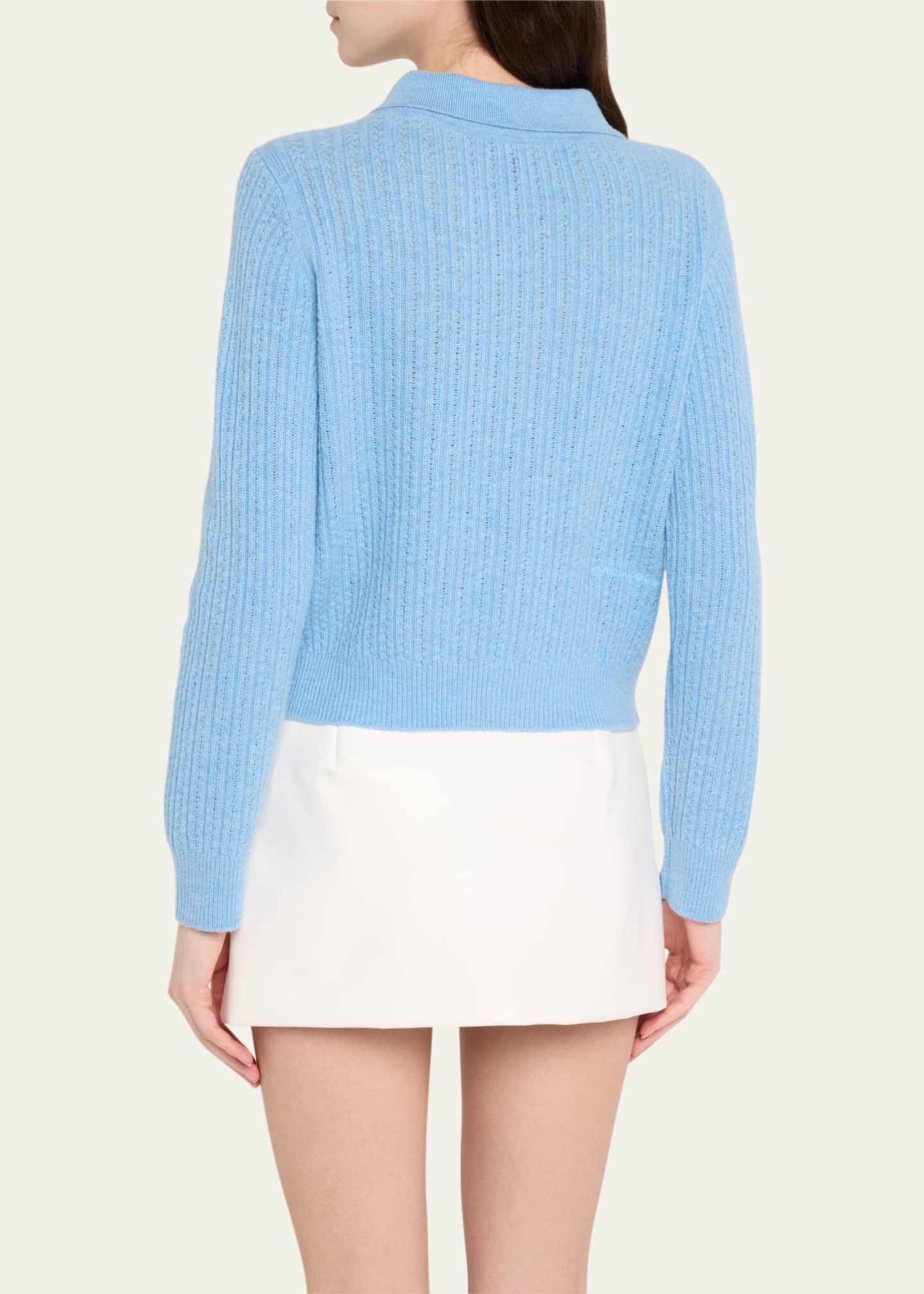 Marc Jacobs Charm Wool-Cashmere Cable Knit Cardigan Image 3 of 5