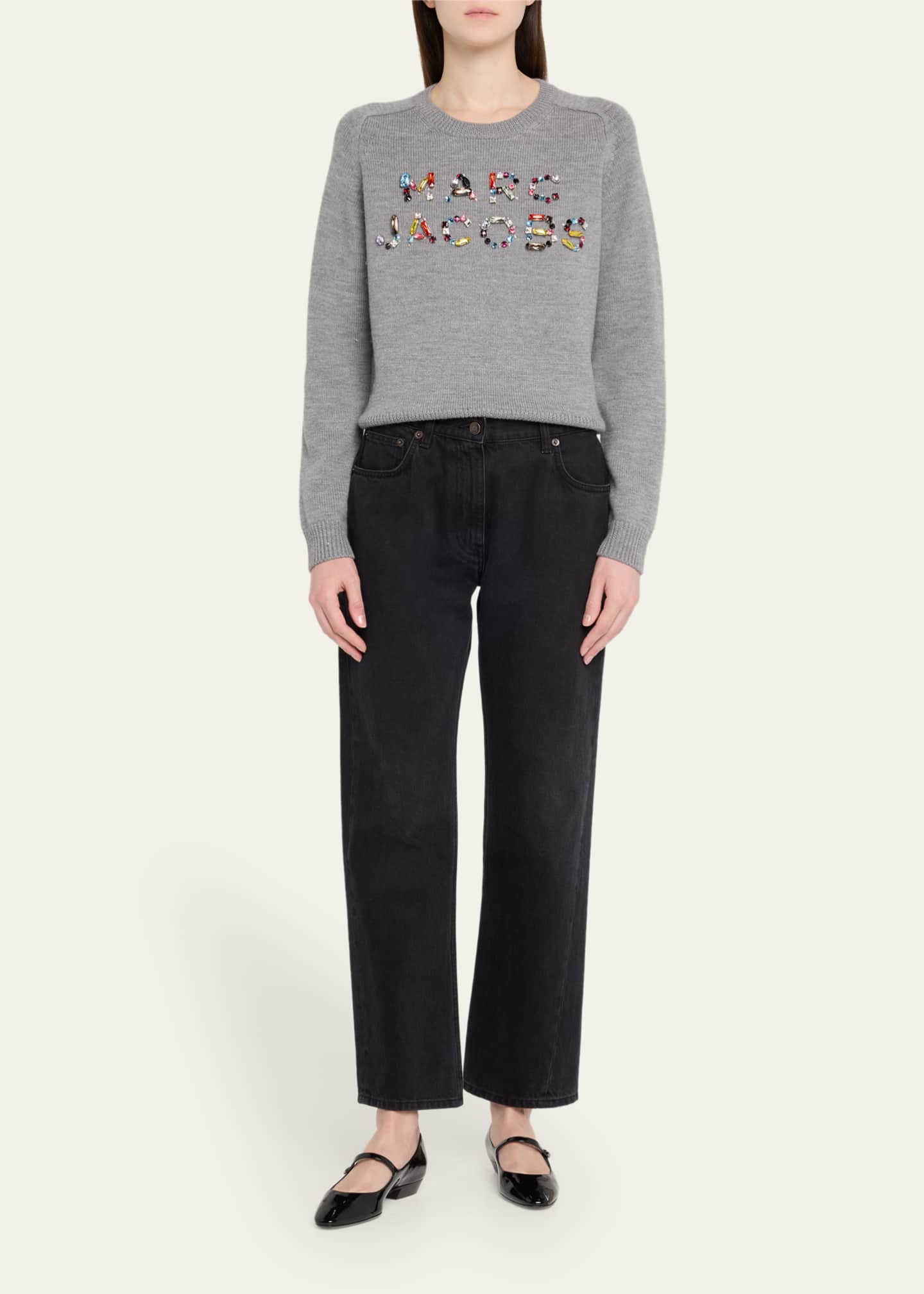 Marc Jacobs Gem Logo Knit Crewneck Sweater Image 2 of 5