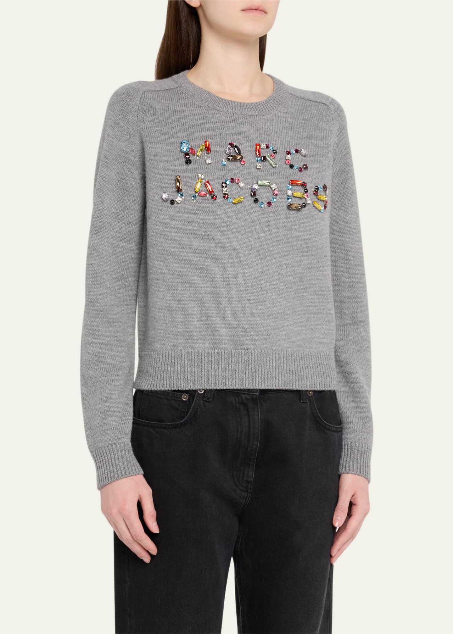 Marc Jacobs Gem Logo Knit Crewneck Sweater Image 4 of 5