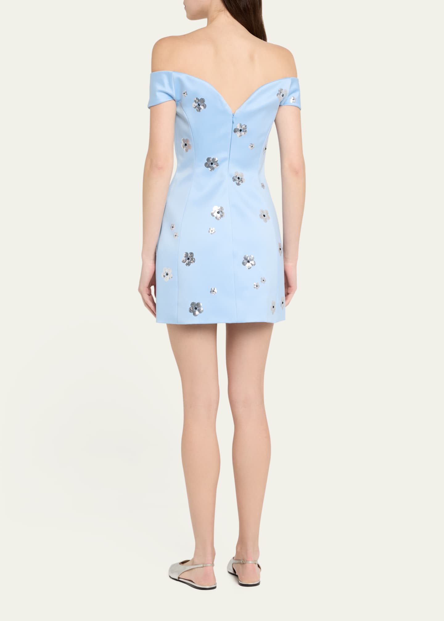 Marc Jacobs Daisy Sequined Off-The-Shoulder Mini Dress Image 3 of 5