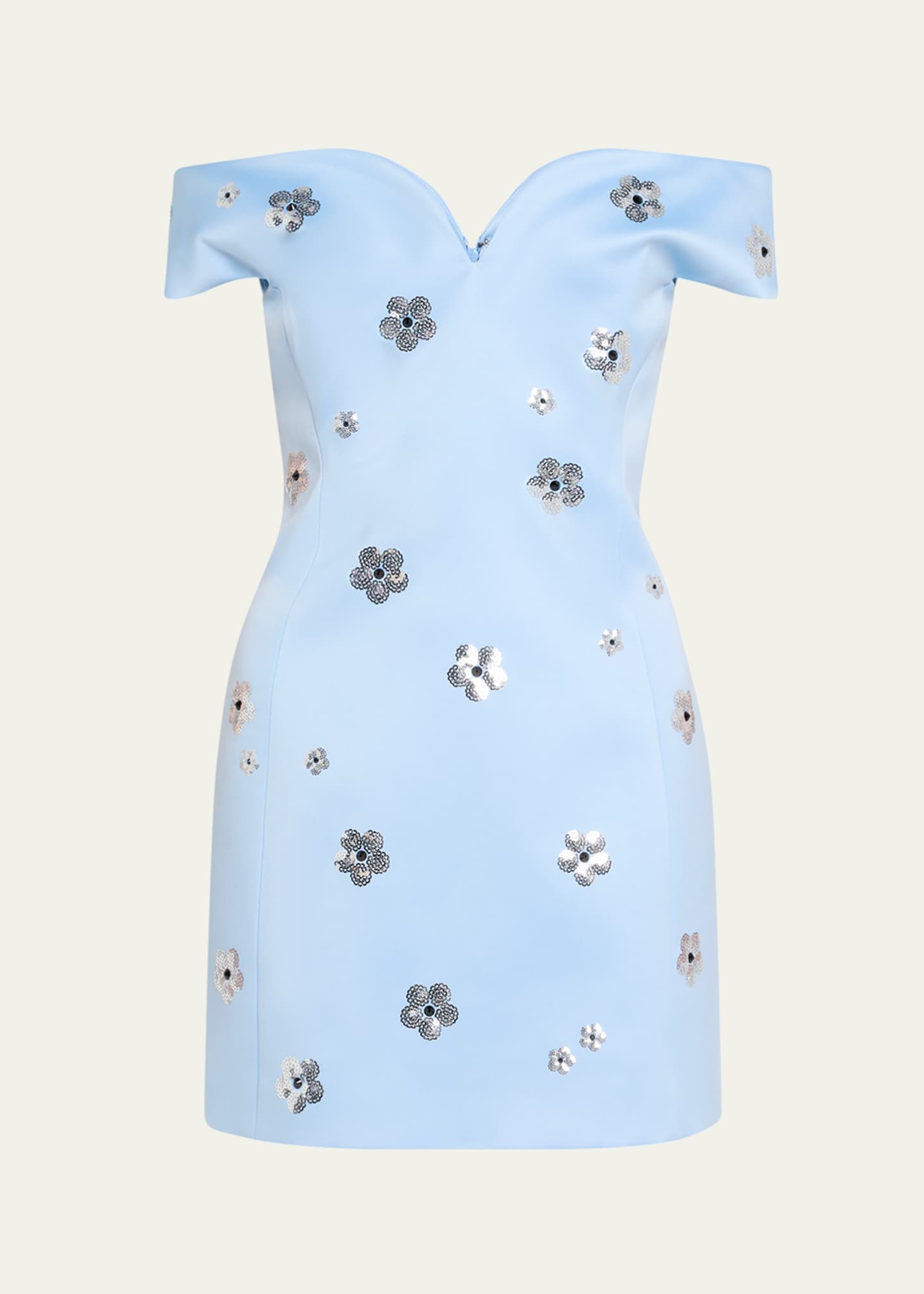 Marc Jacobs Daisy Sequined Off-The-Shoulder Mini Dress Image 1 of 5