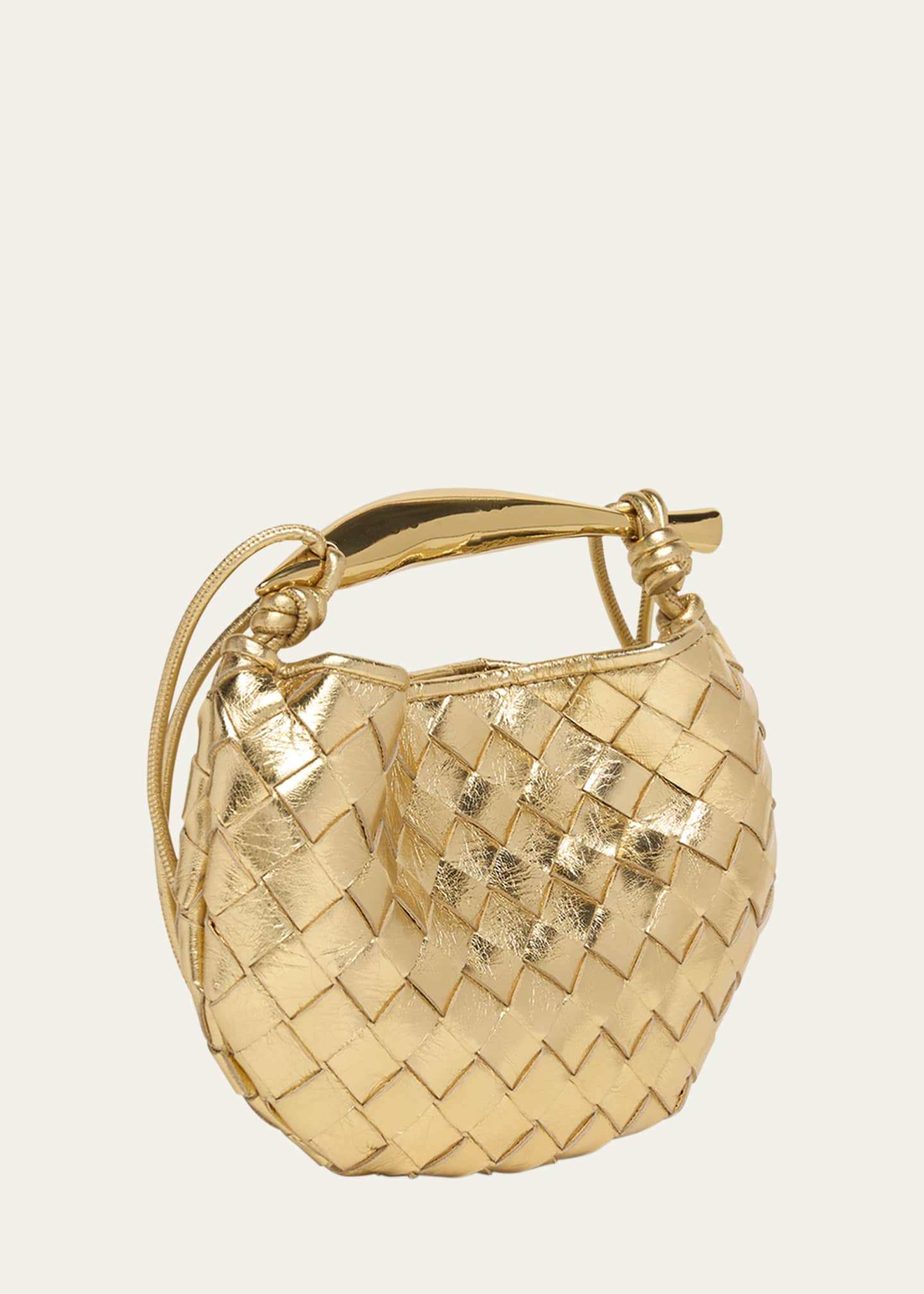 Bottega Veneta Mini Sardine Metallic Crossbody Bag