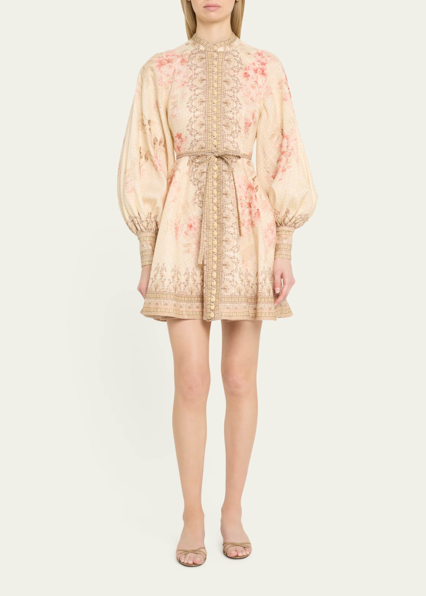 Zimmermann Illuminate Buttoned Mini Dress Image 2 of 5