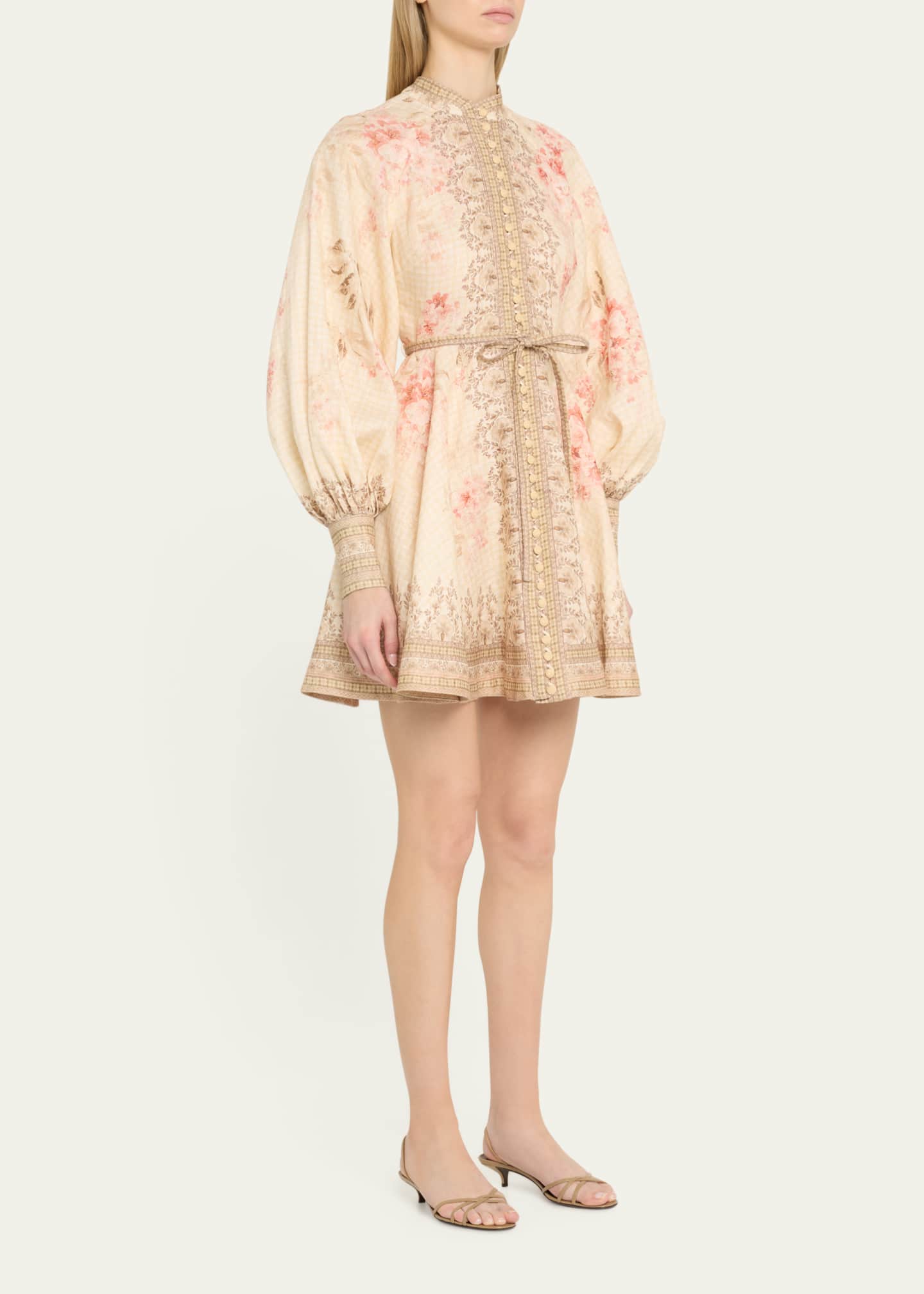 Zimmermann Illuminate Buttoned Mini Dress Image 4 of 5