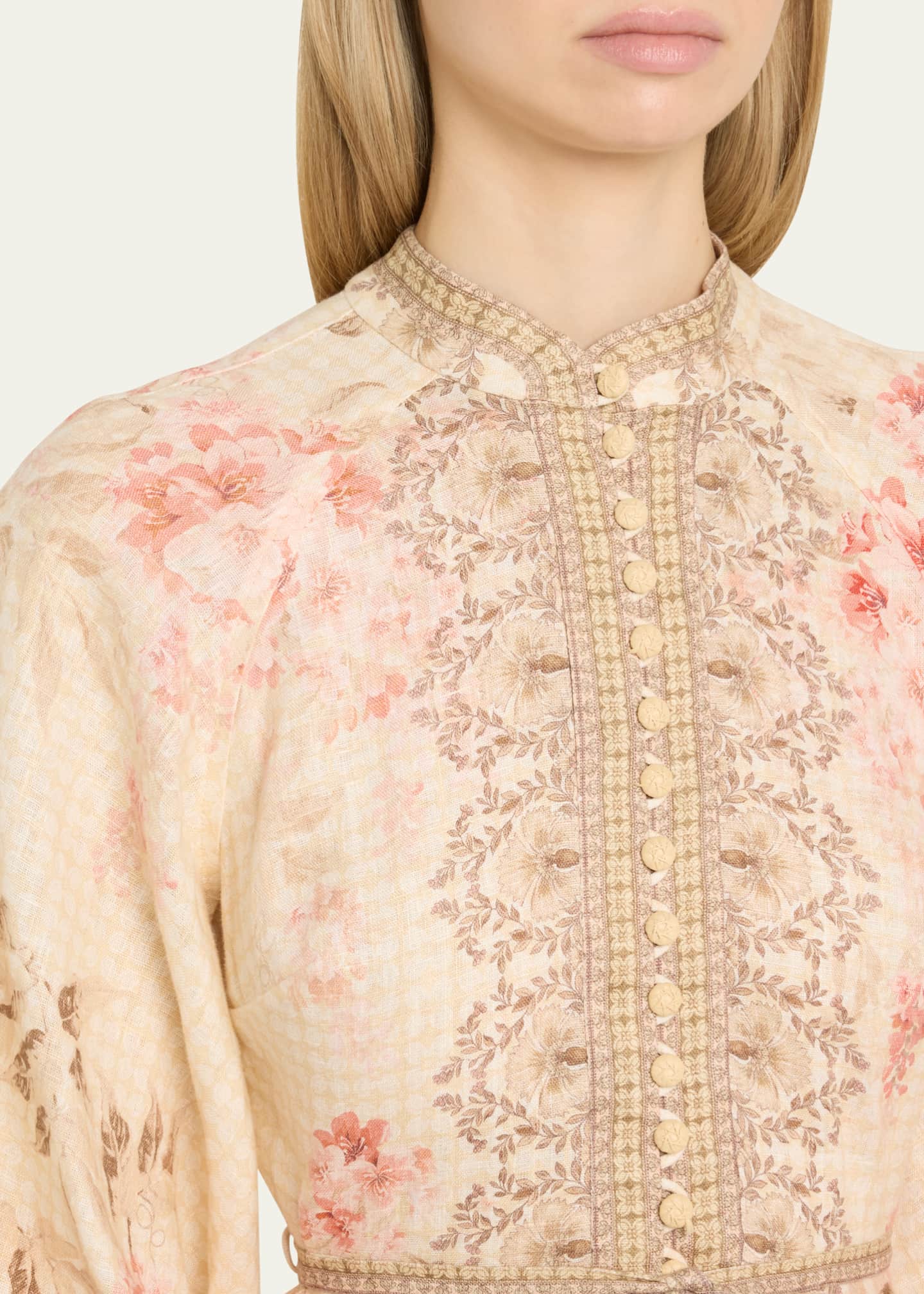 Zimmermann Illuminate Buttoned Mini Dress Image 5 of 5