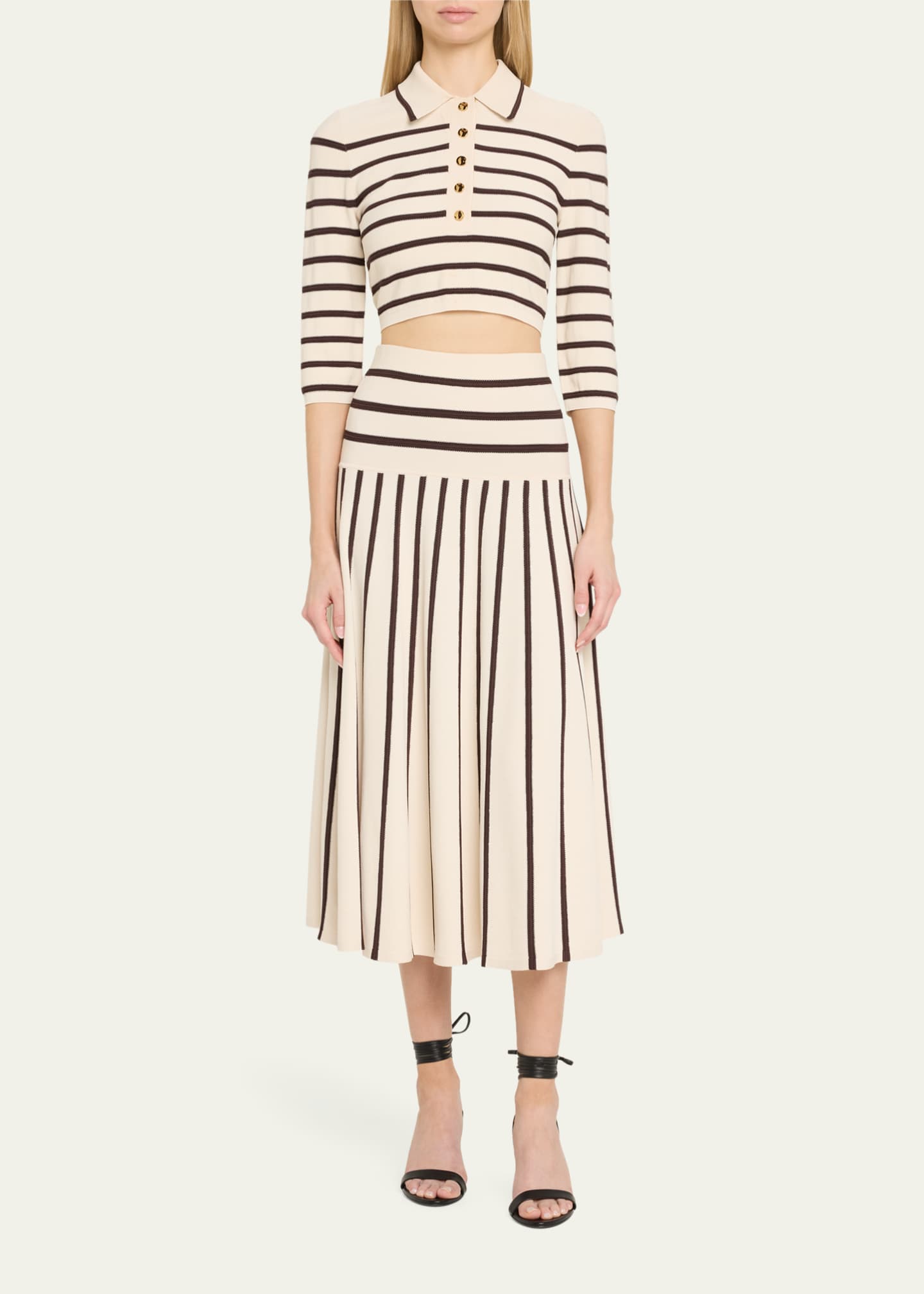 Zimmermann Illuminate Stripe Midi Skirt Image 2 of 5
