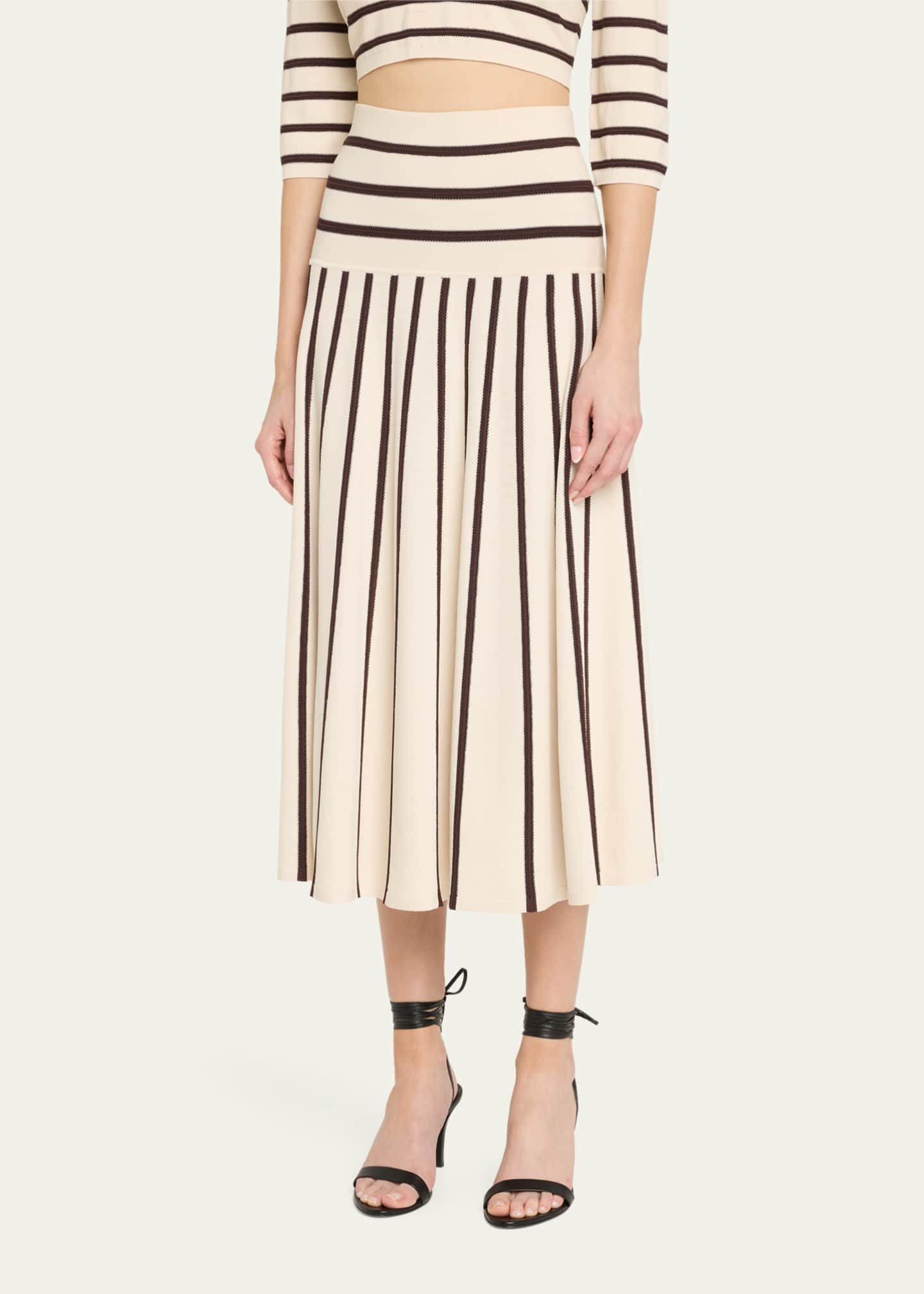 Zimmermann Illuminate Stripe Midi Skirt Image 4 of 5