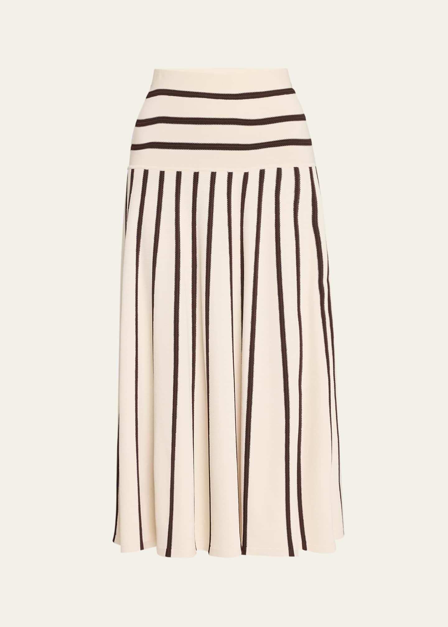 Zimmermann Illuminate Stripe Midi Skirt Image 1 of 5