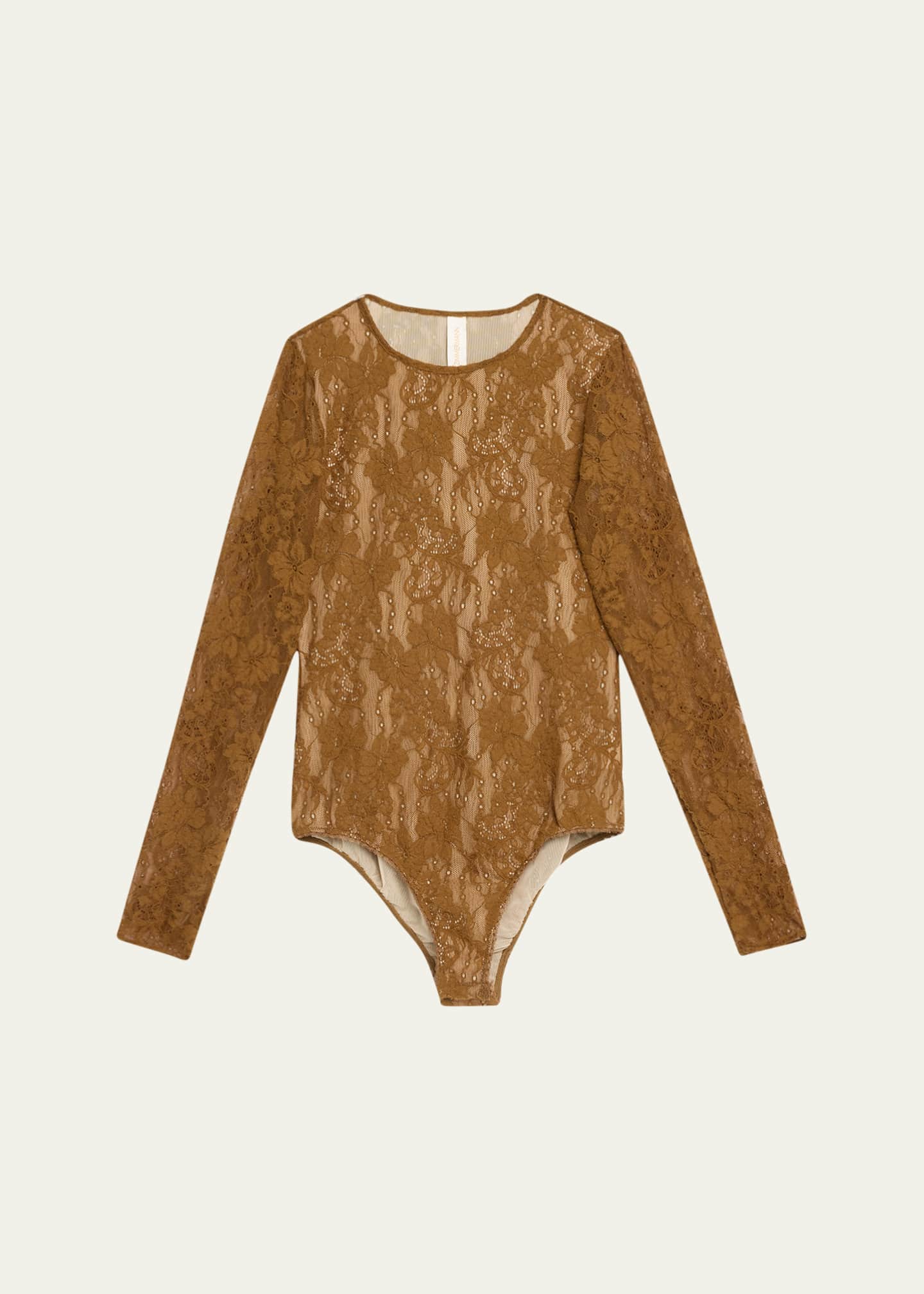 Long-Sleeve Lace Bodysuit