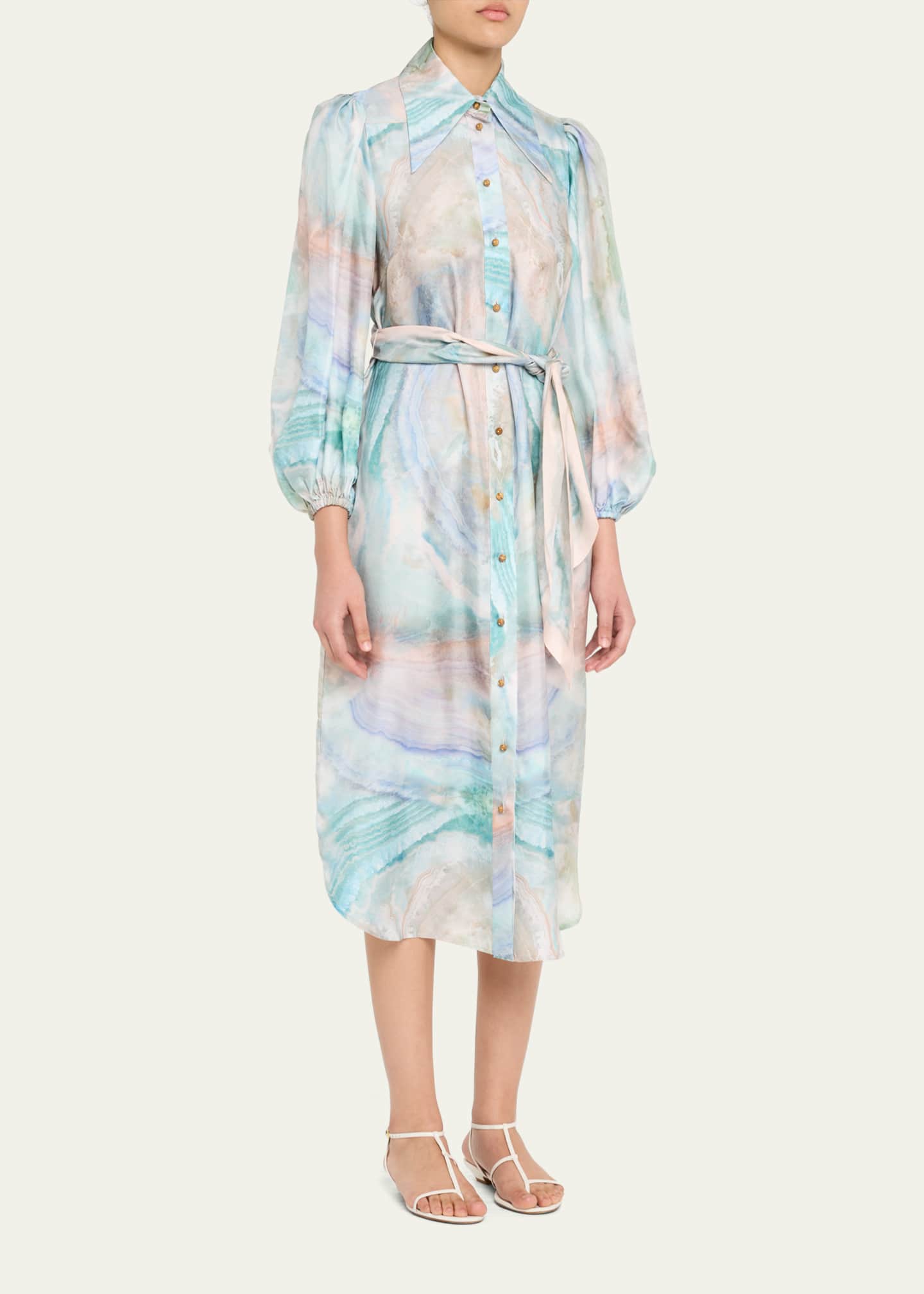 Zimmermann Illuminate Midi Shirtdress Image 4 of 5