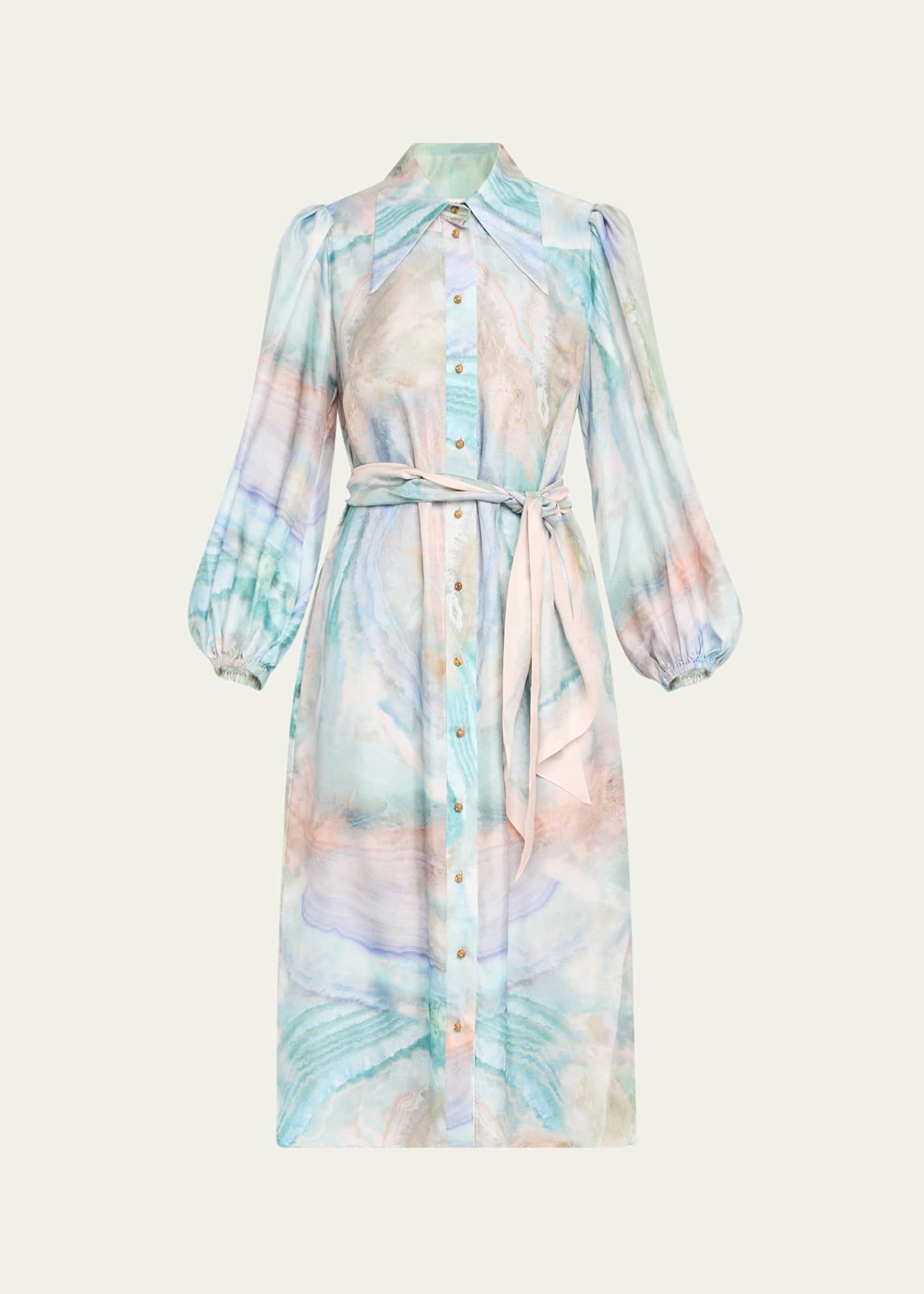 Zimmermann Illuminate Midi Shirtdress Image 1 of 5