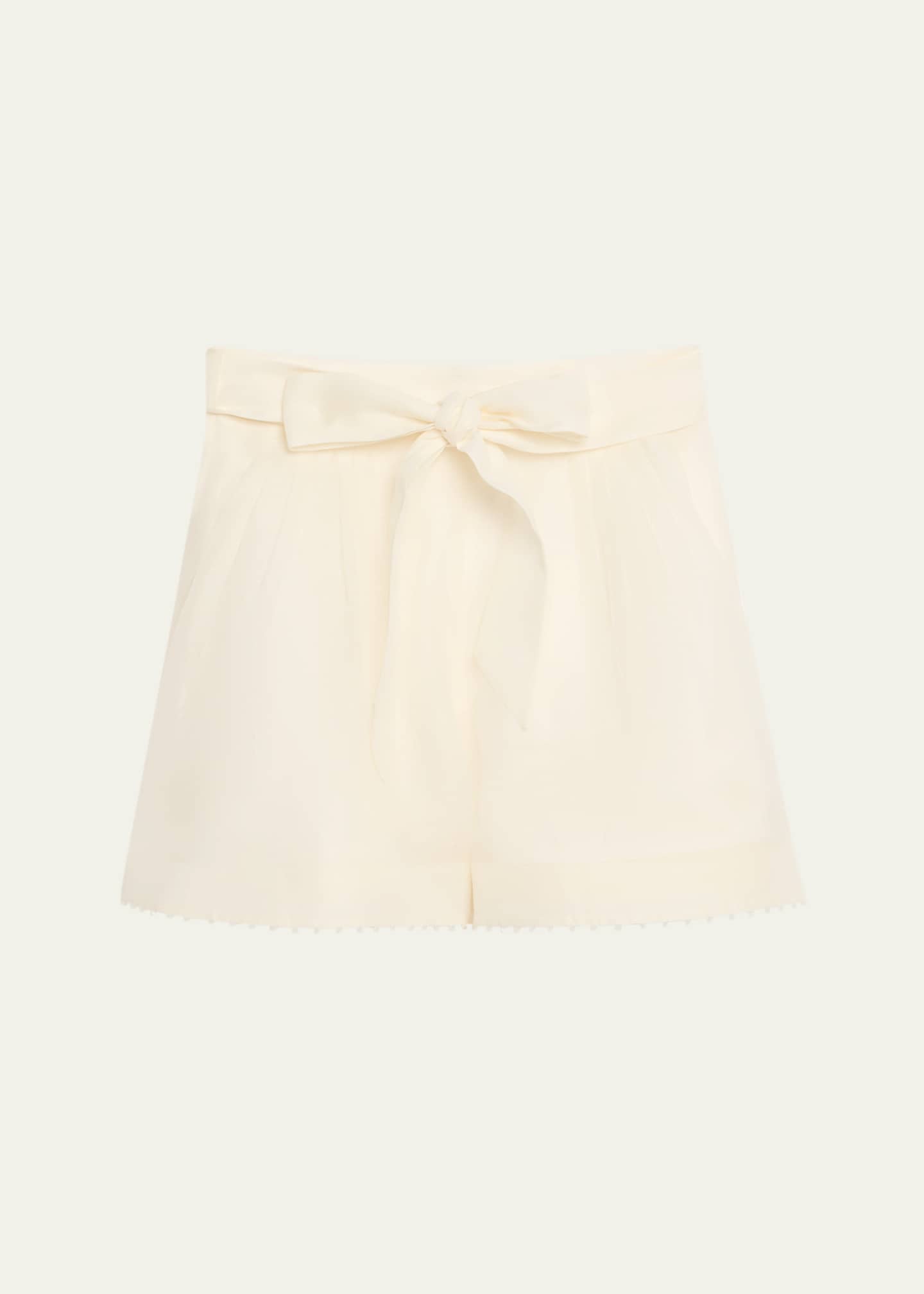 Zimmermann Dawning Beaded Tuck Shorts Image 1 of 5